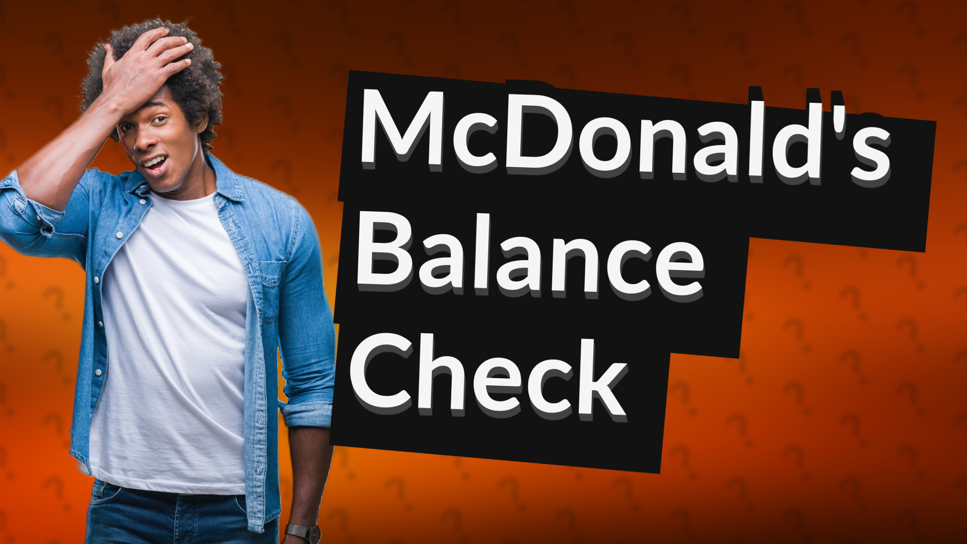 McDonald's Balance Check