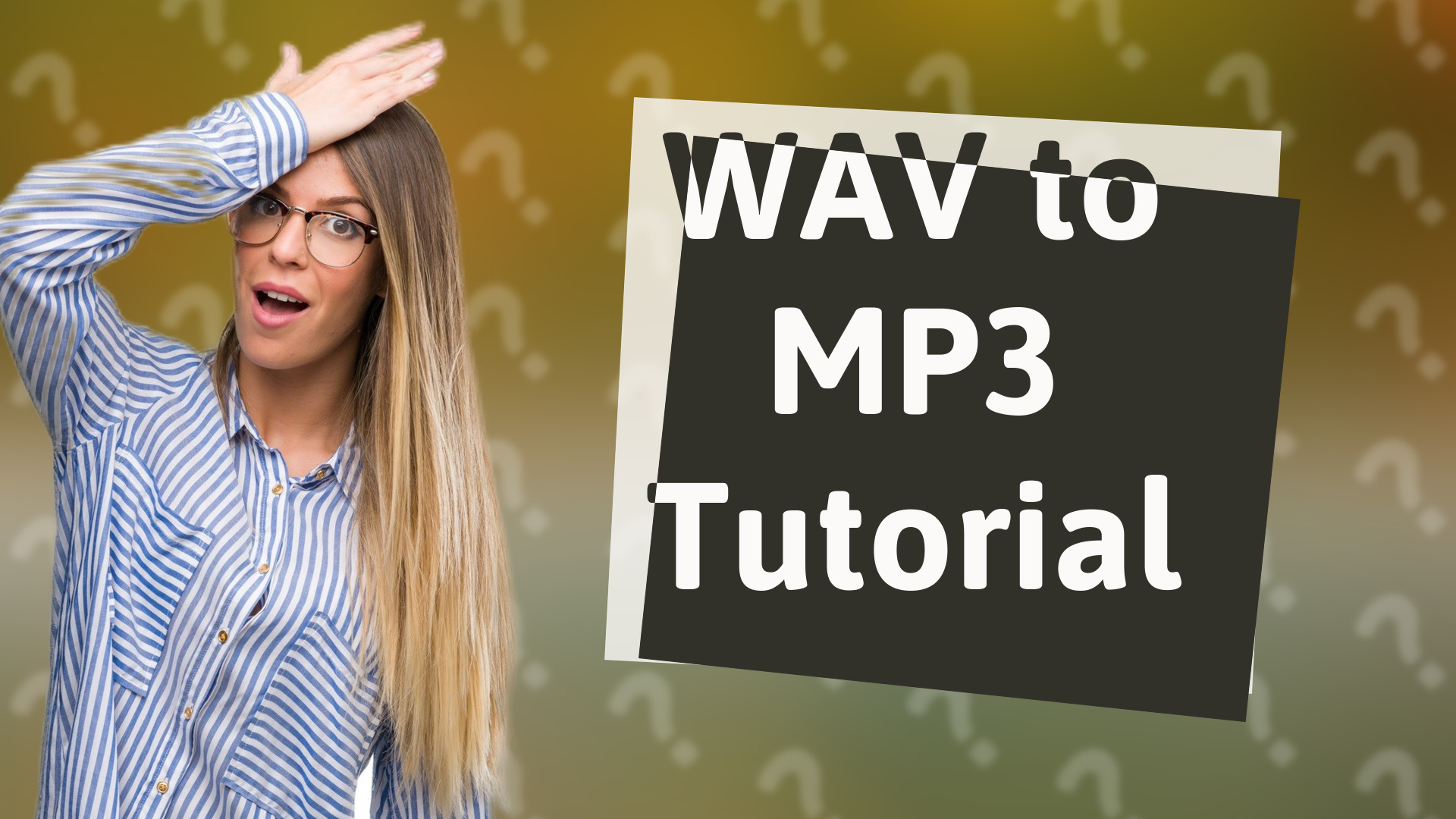 WAV to MP3 Tutorial