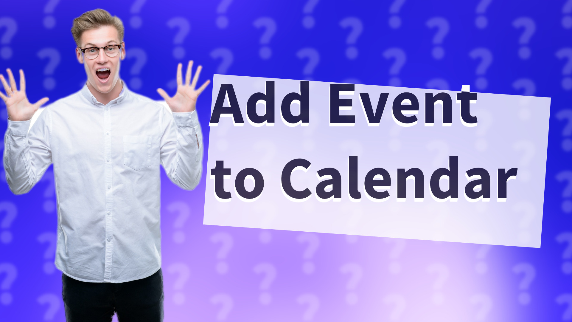 Add Event to Calendar