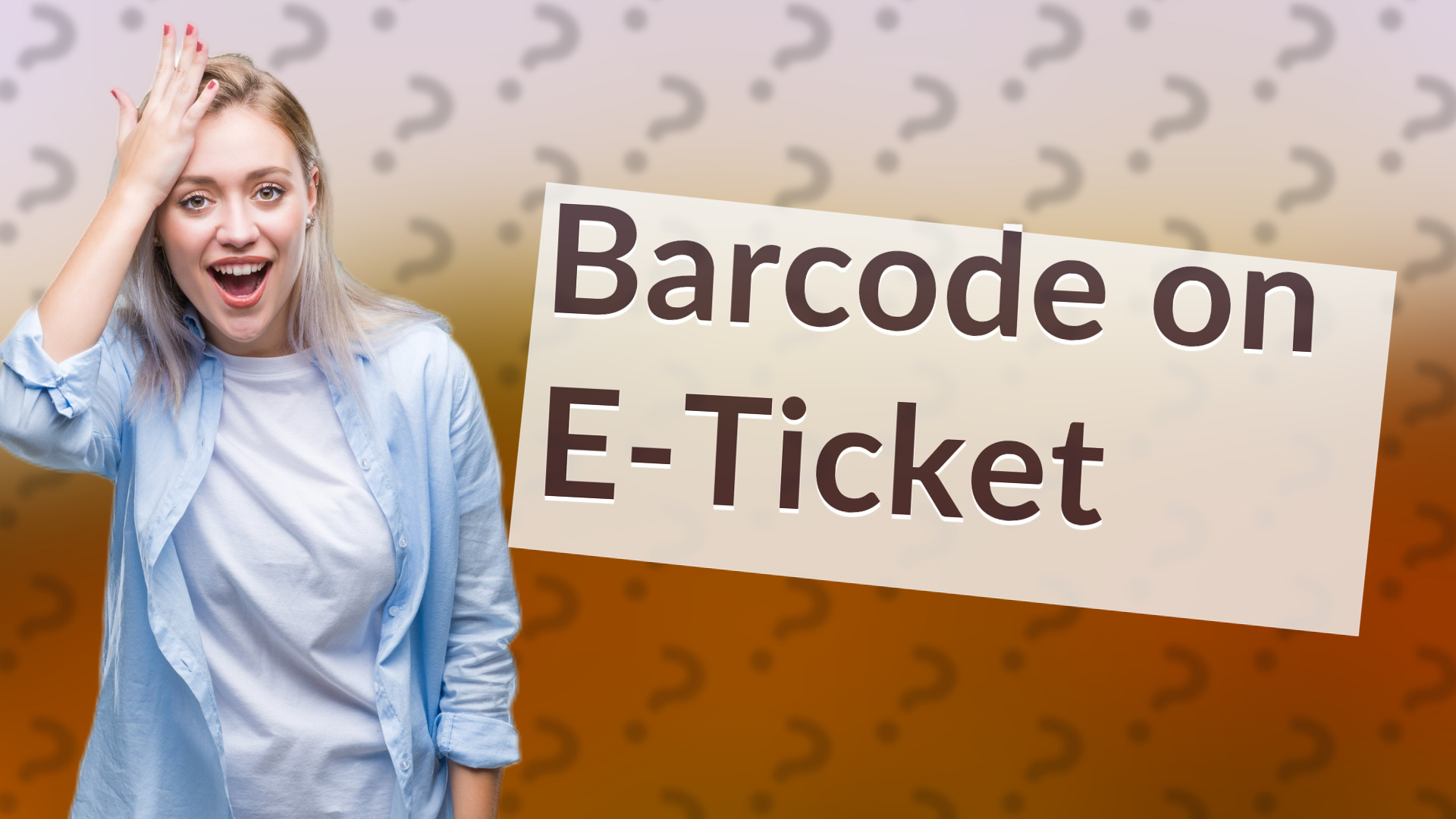 Barcode on E-Ticket