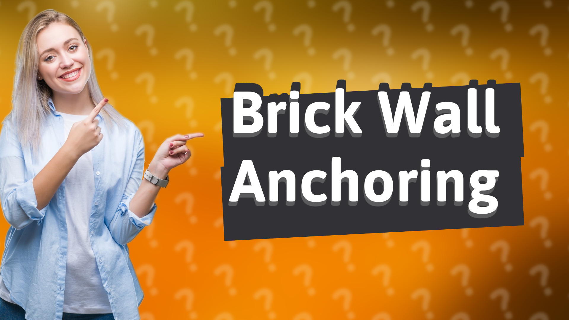 Brick Wall Anchoring