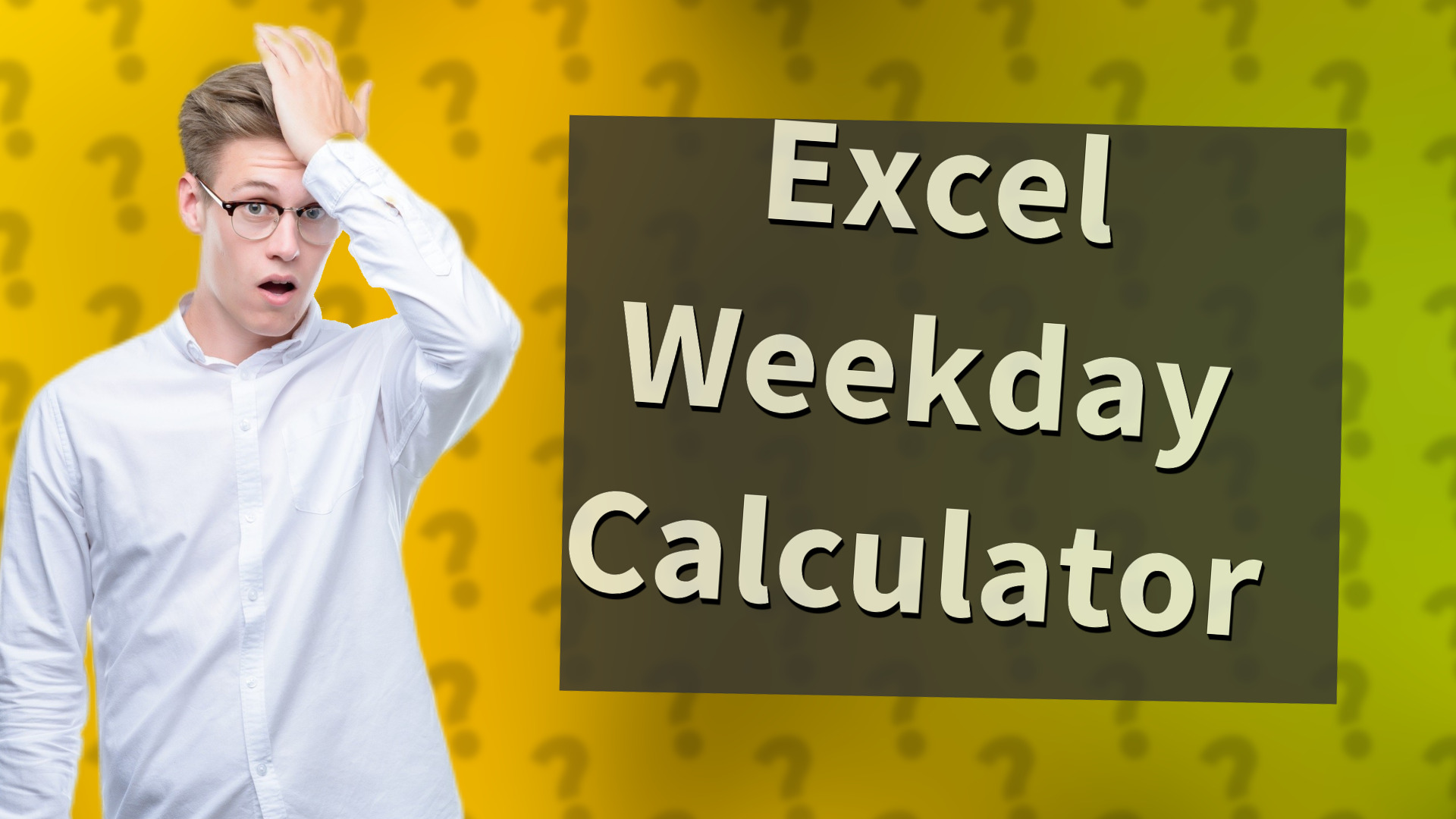 Excel Weekday Calculator