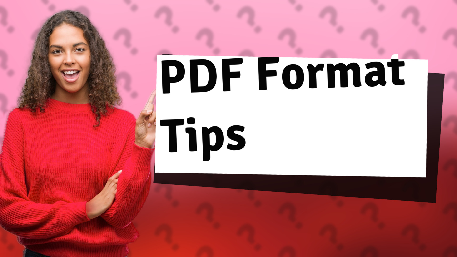 PDF Format Tips