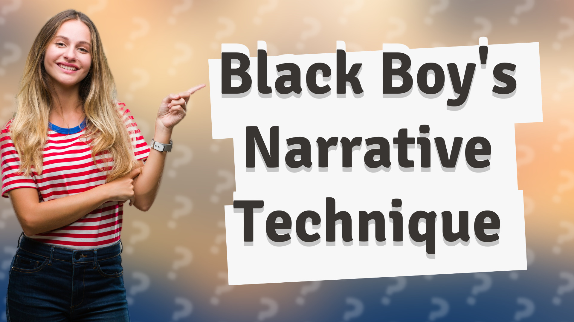 Black Boy's Narrative Technique