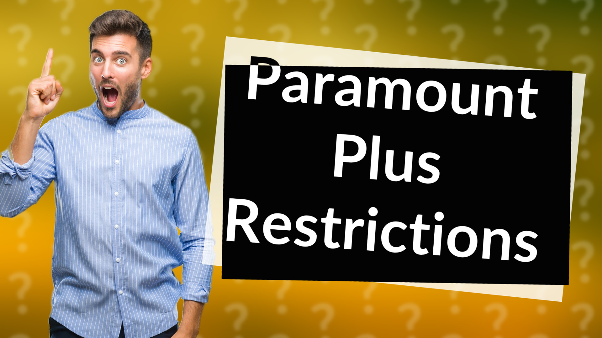 Paramount Plus Restrictions