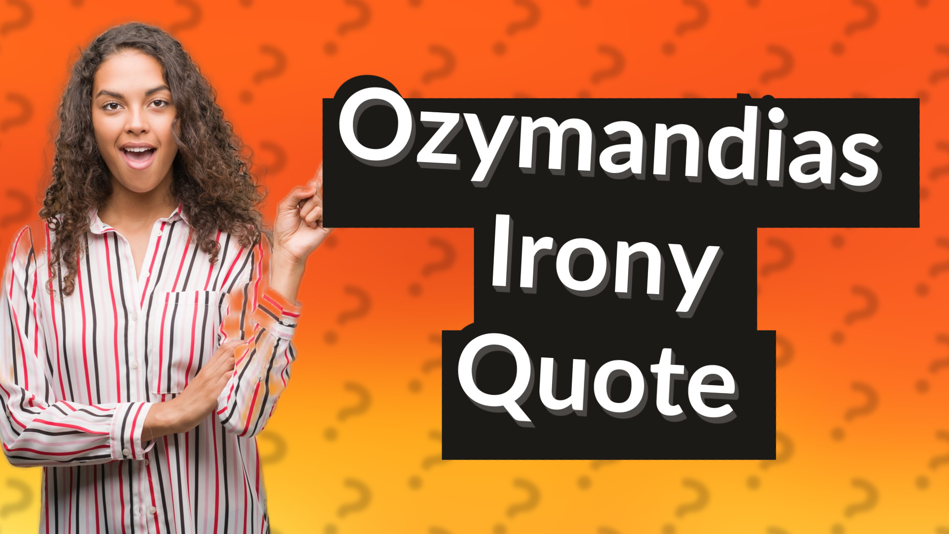 Ozymandias Irony Quote