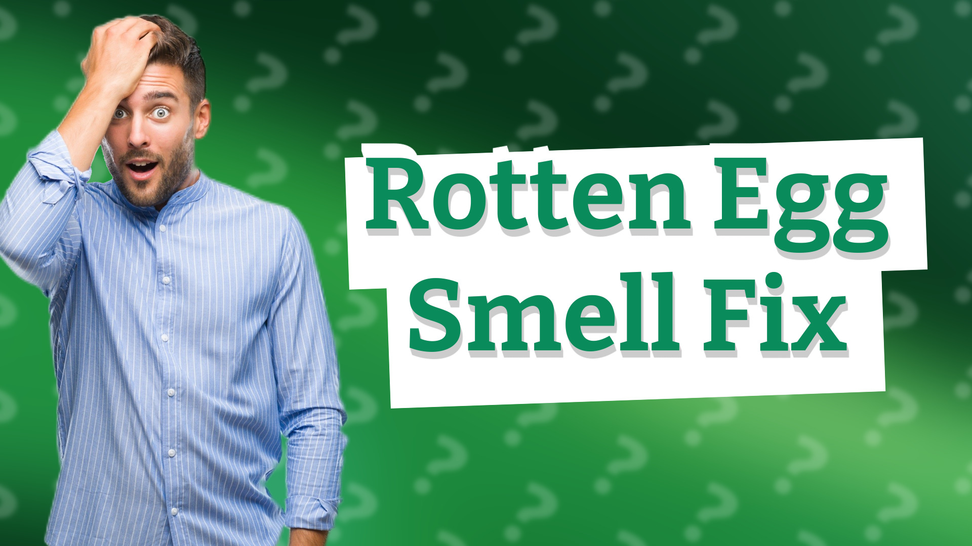 Rotten Egg Smell Fix