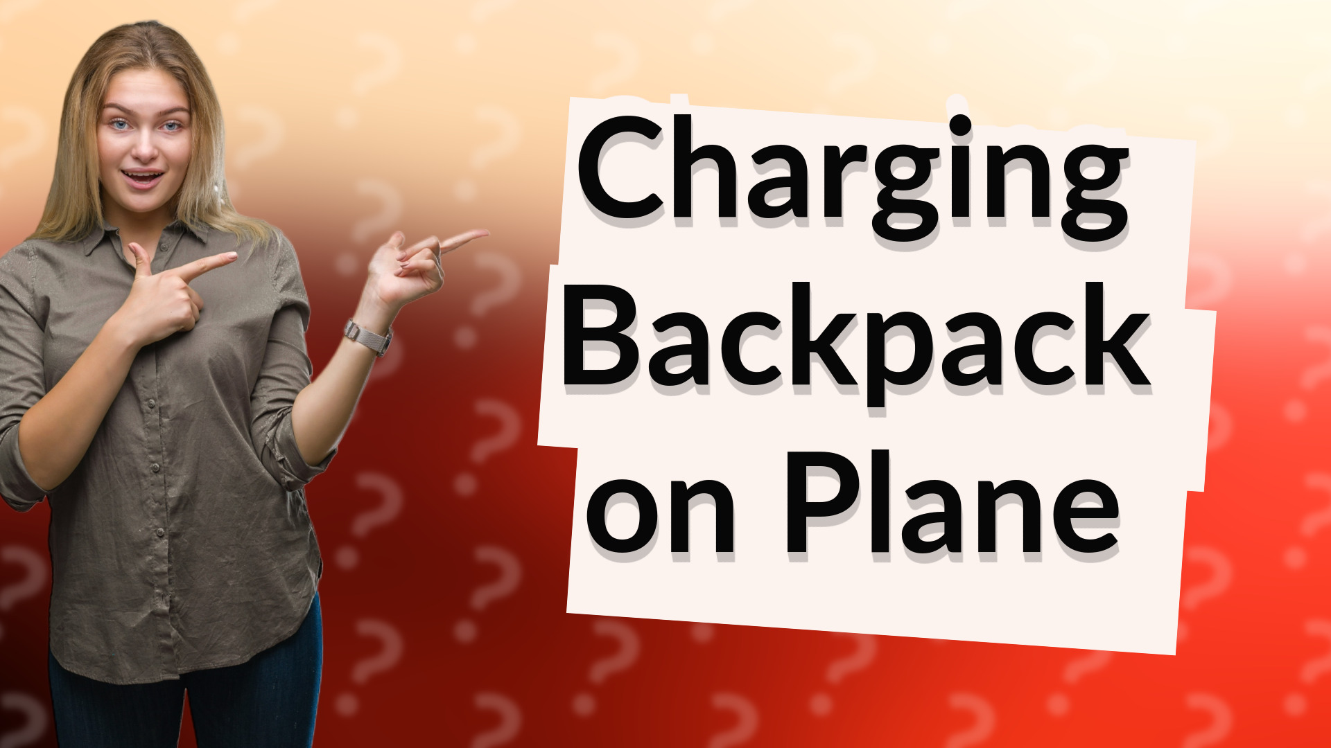 Charging Backpack on Plane