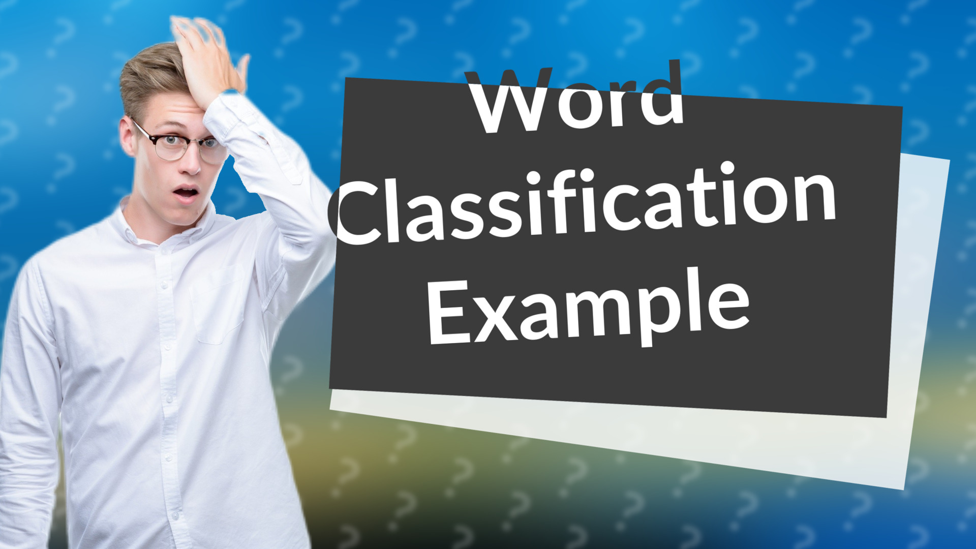 Word Classification Example