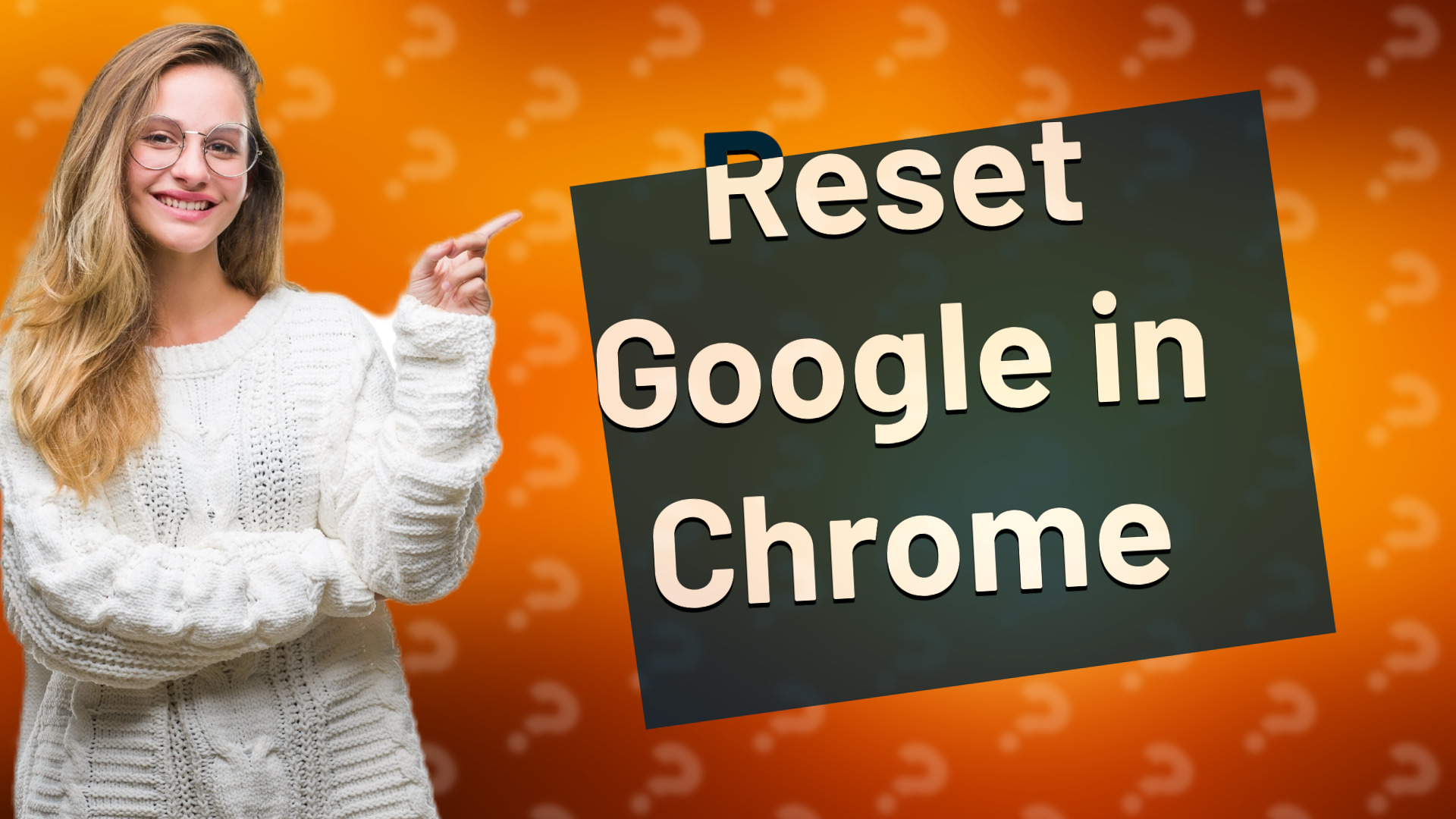 Reset Google in Chrome