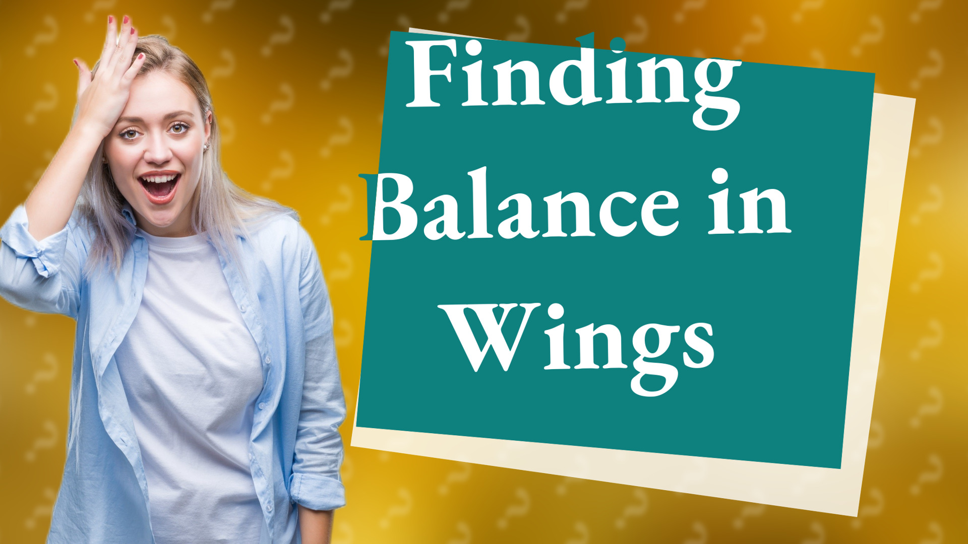 Finding Balance in Wings