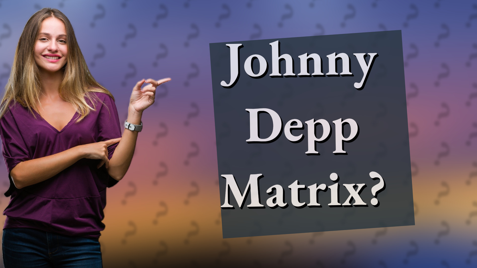 Johnny Depp Matrix?