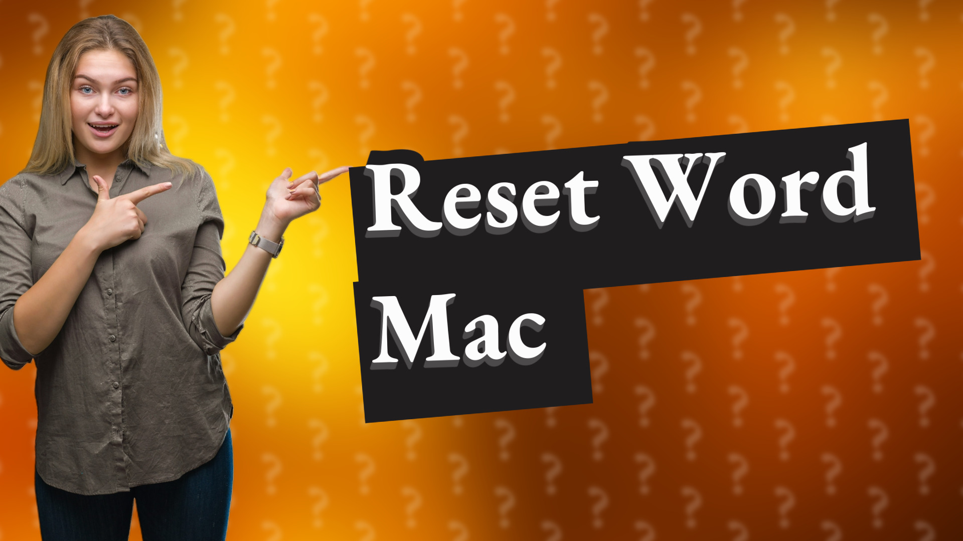 Reset Word Mac