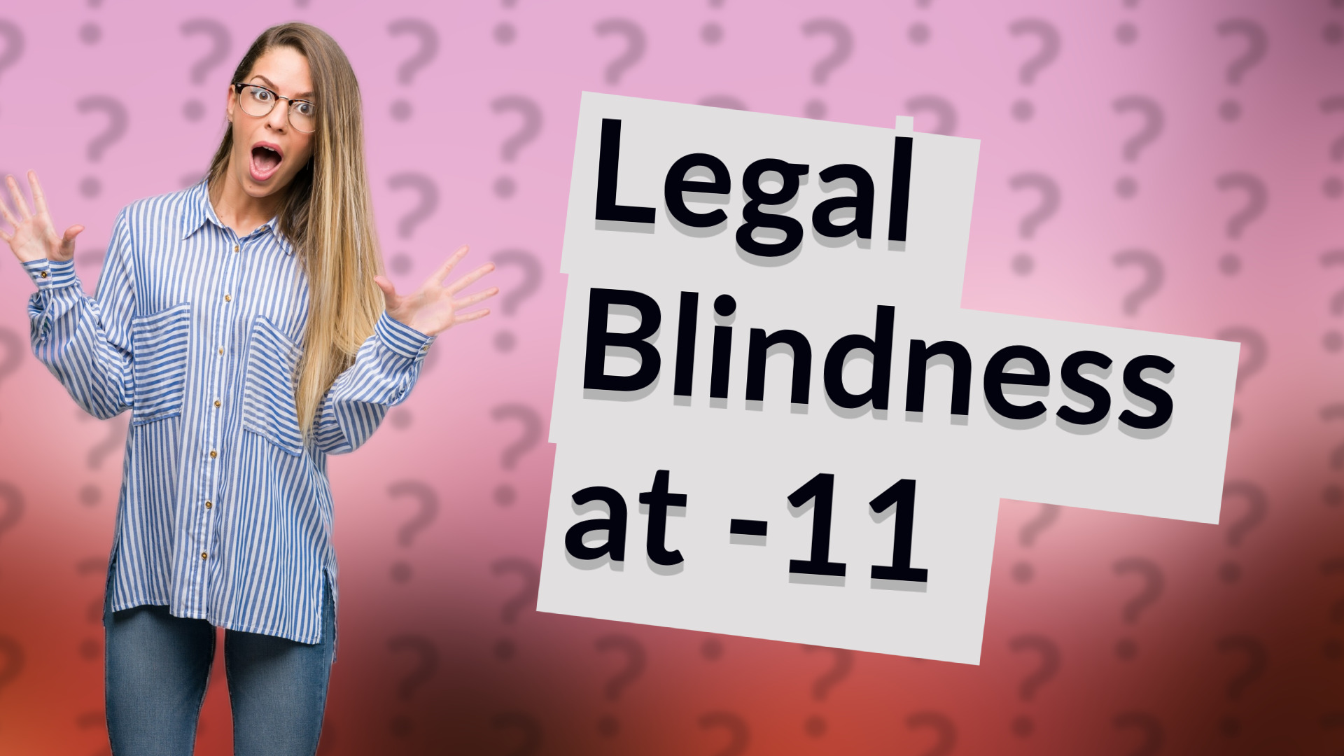 Legal Blindness at -11