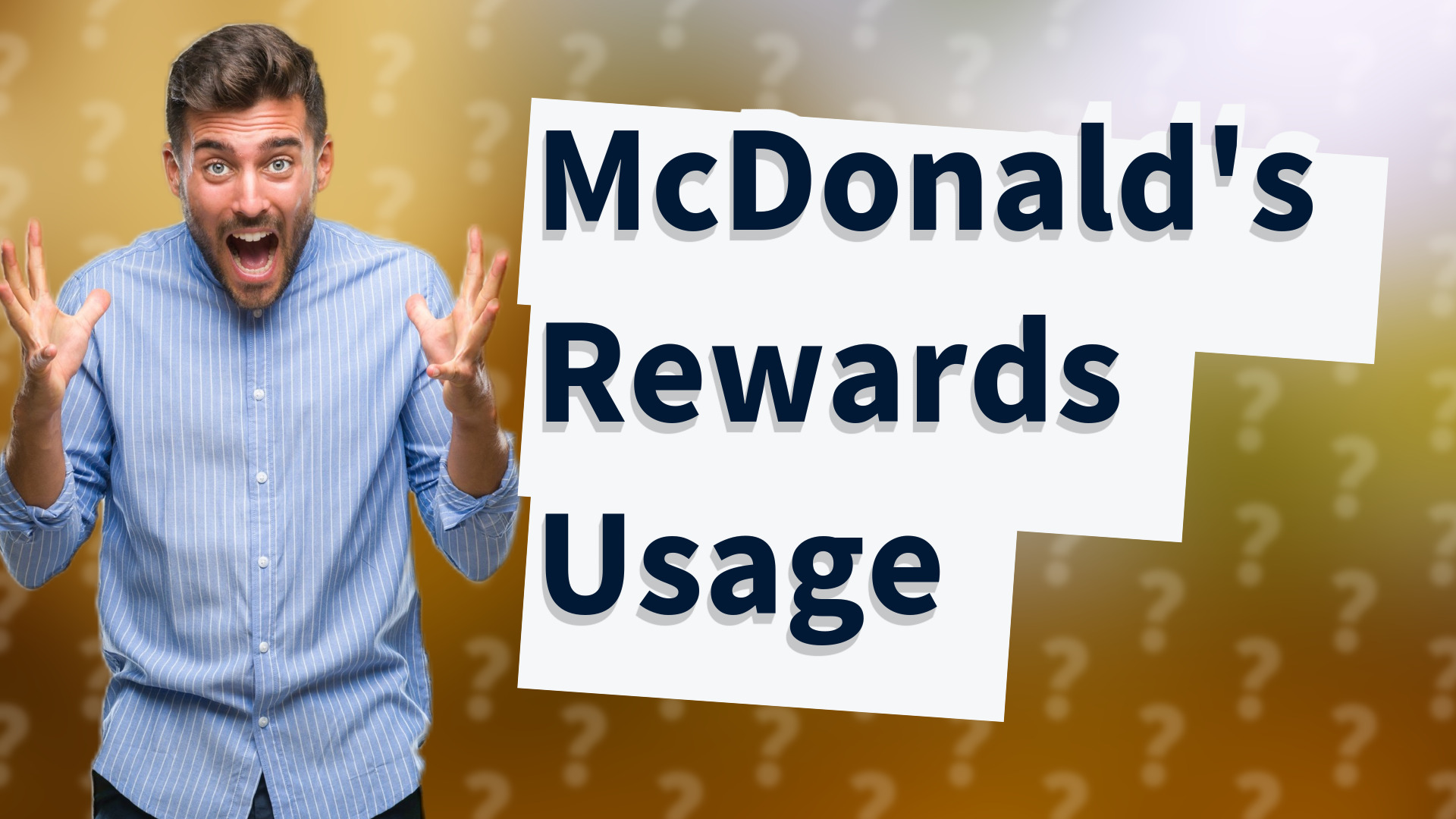 McDonald's Rewards Usage
