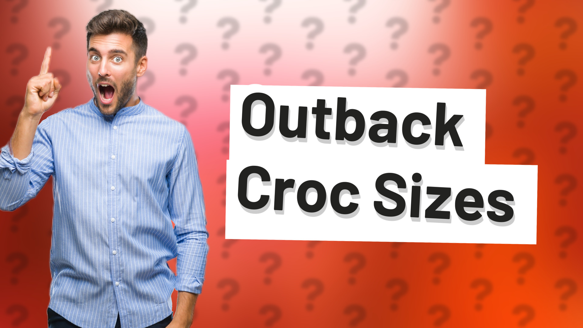 Outback Croc Sizes