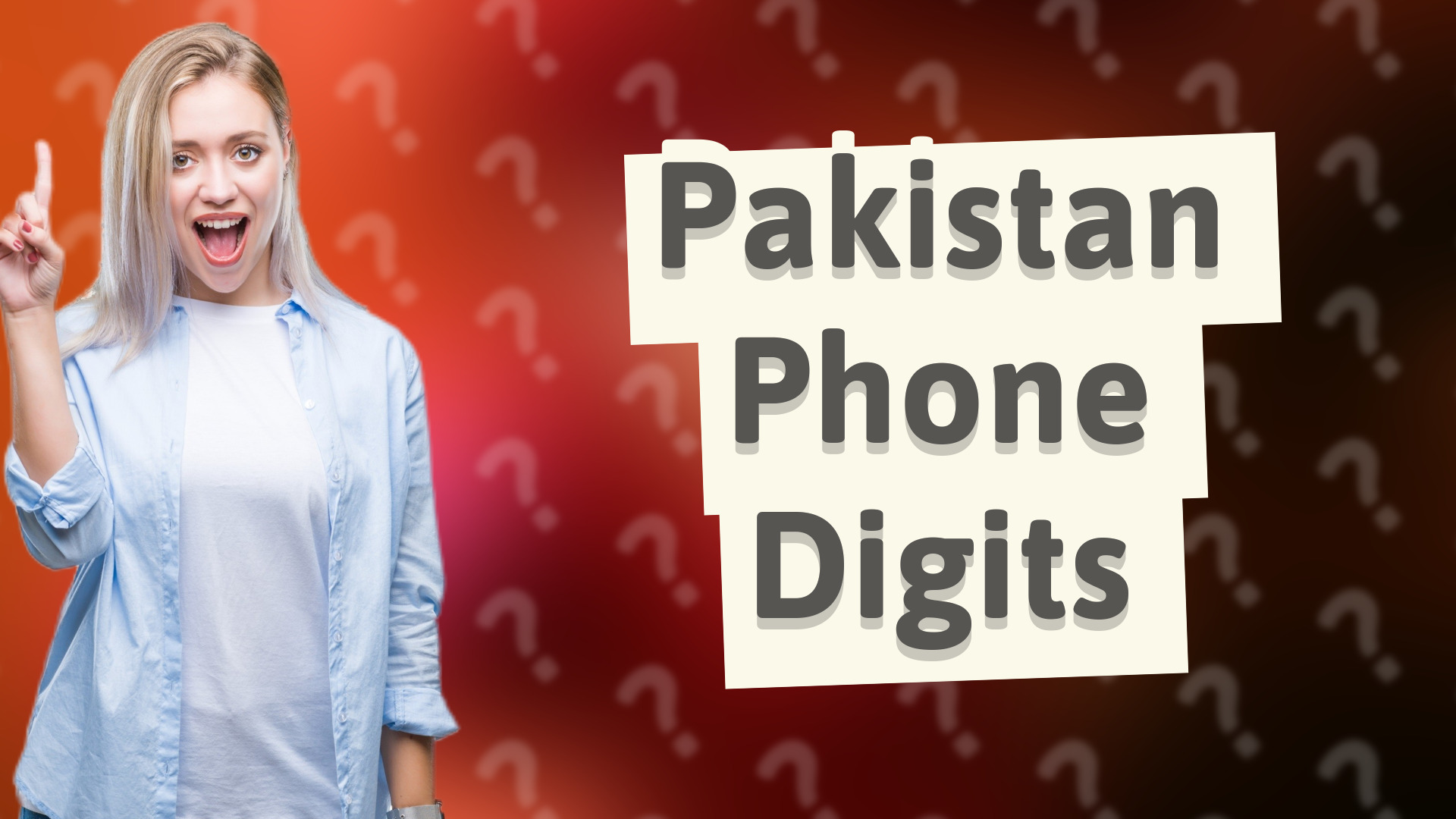 Pakistan Phone Digits