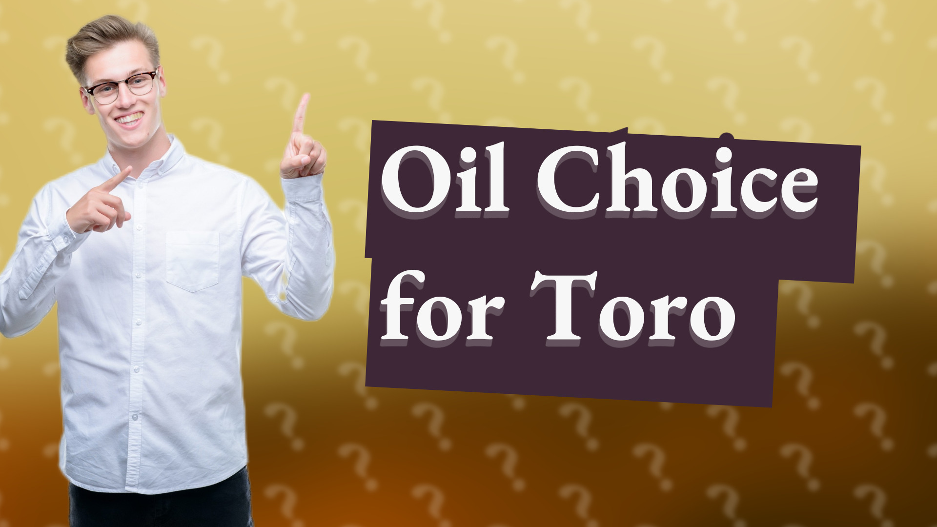 Oil Choice for Toro