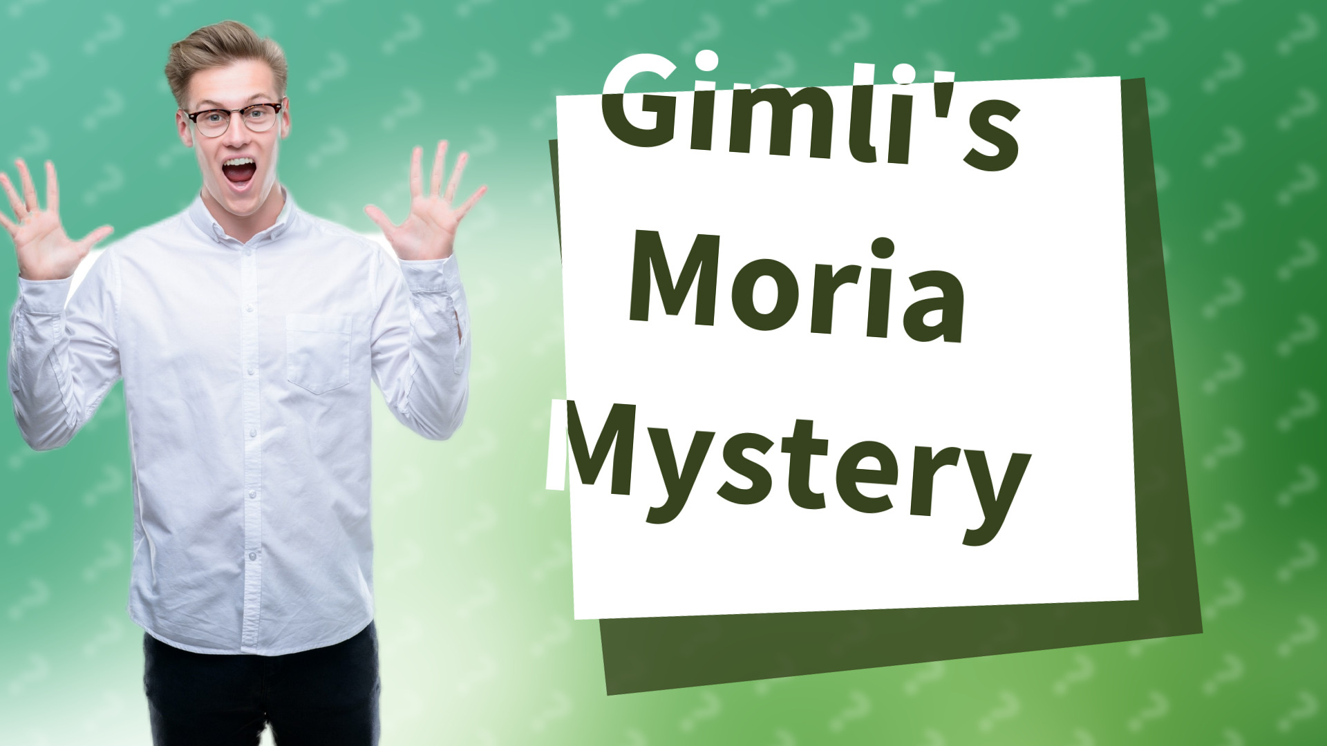 Gimli's Moria Mystery