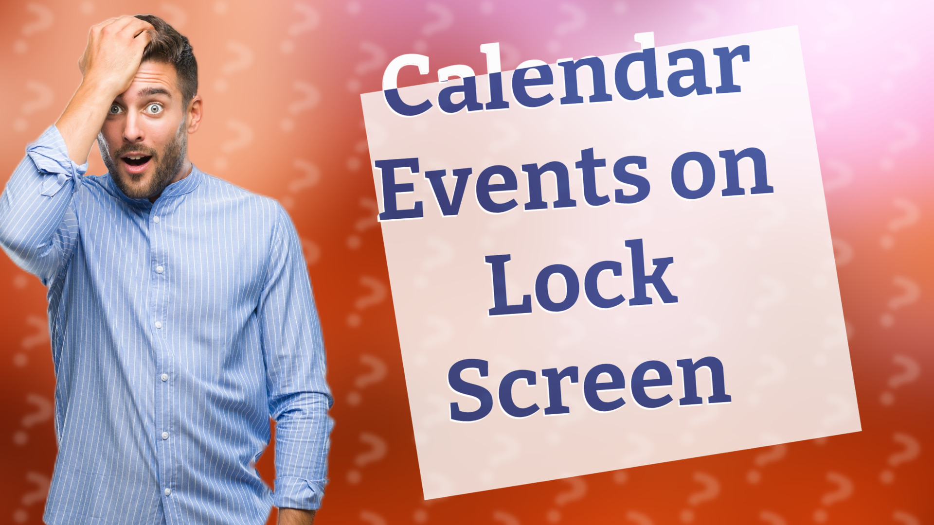 Calendar Events on Lock Screen