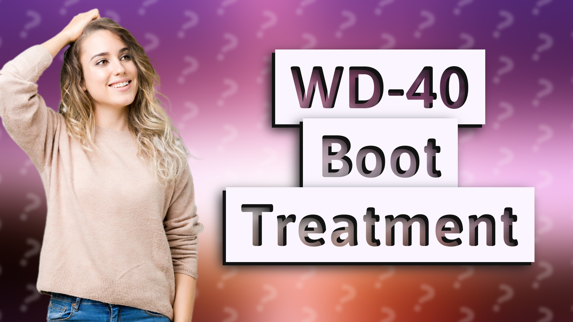 WD-40 Boot Treatment