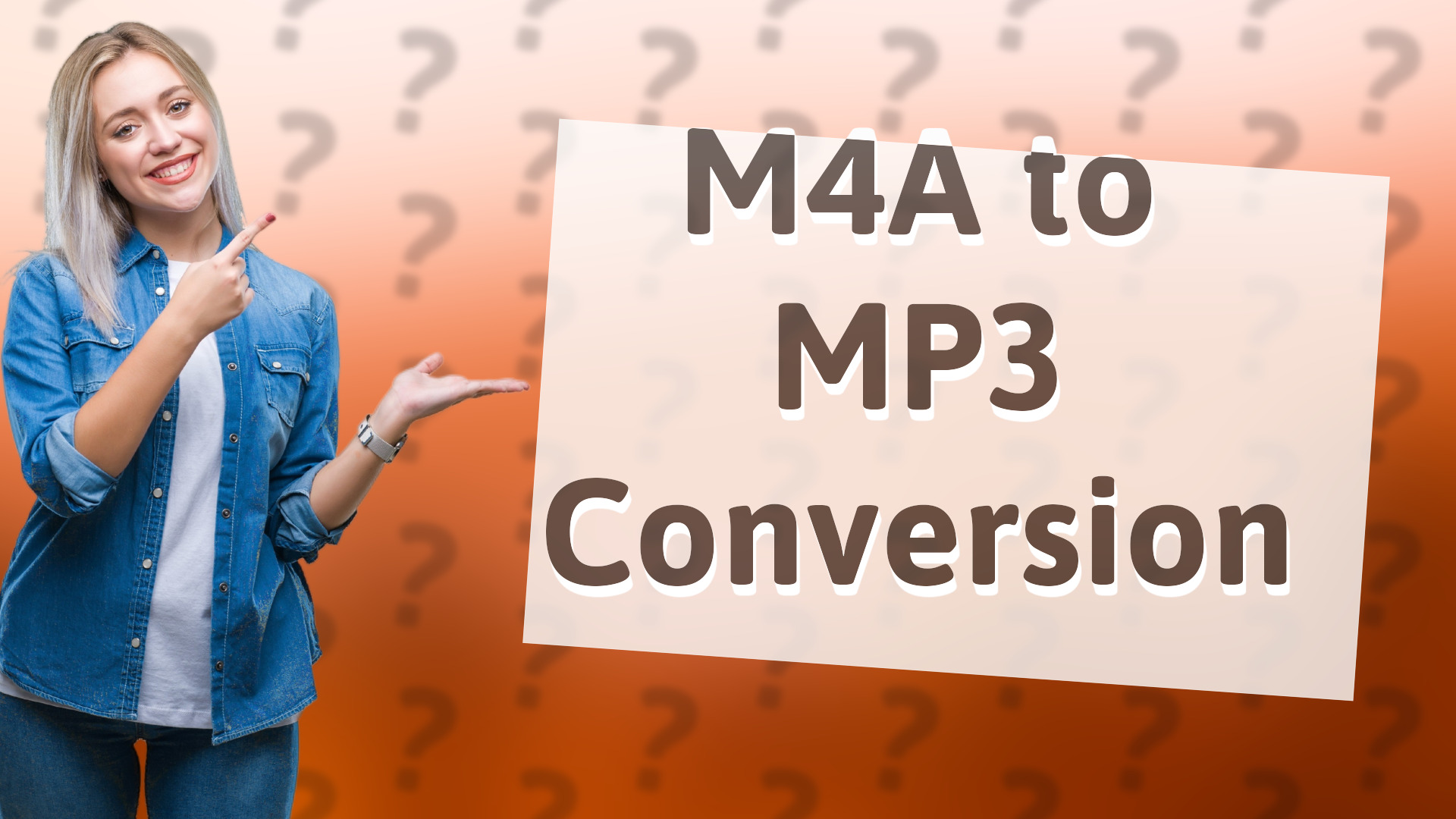M4A to MP3 Conversion