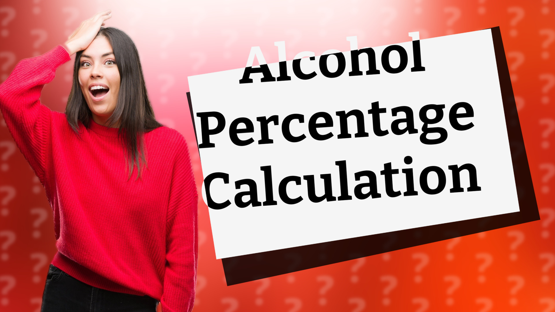 Alcohol Percentage Calculation