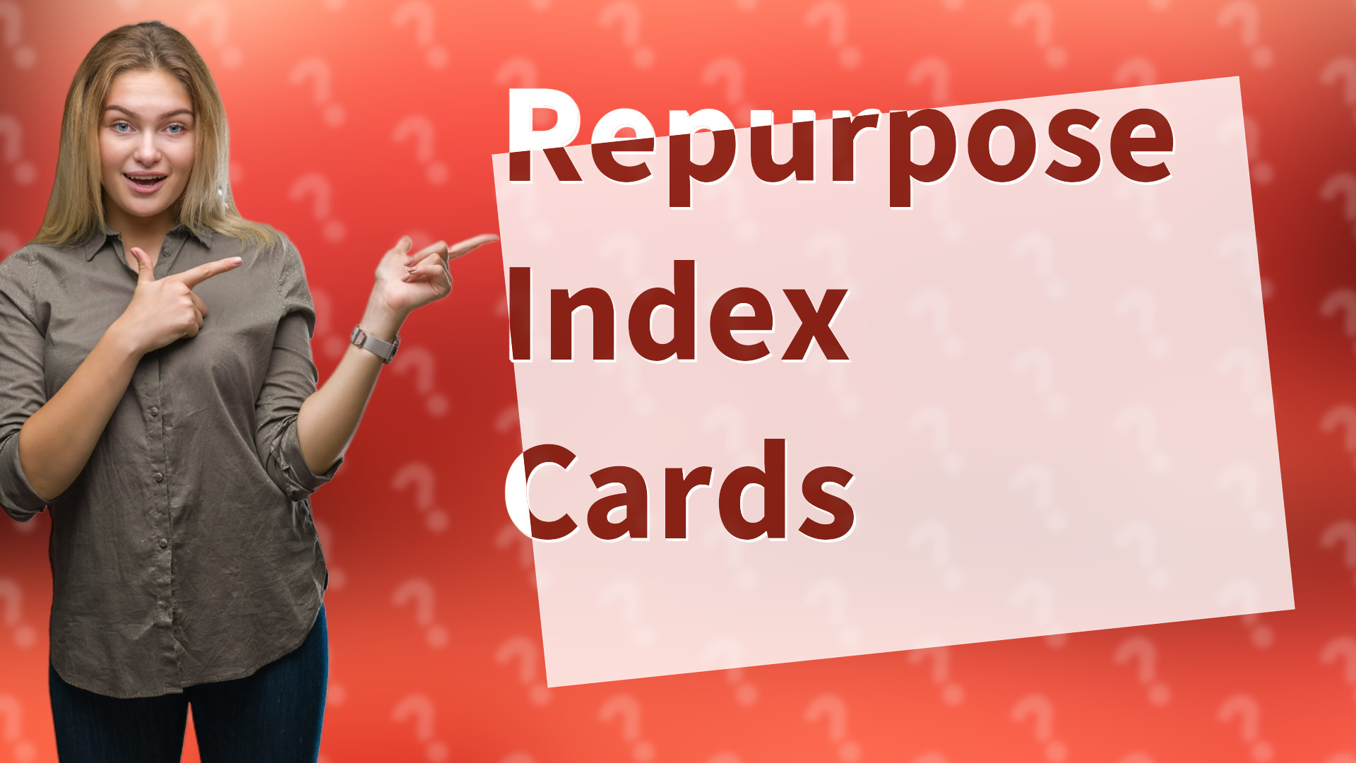 Repurpose Index Cards