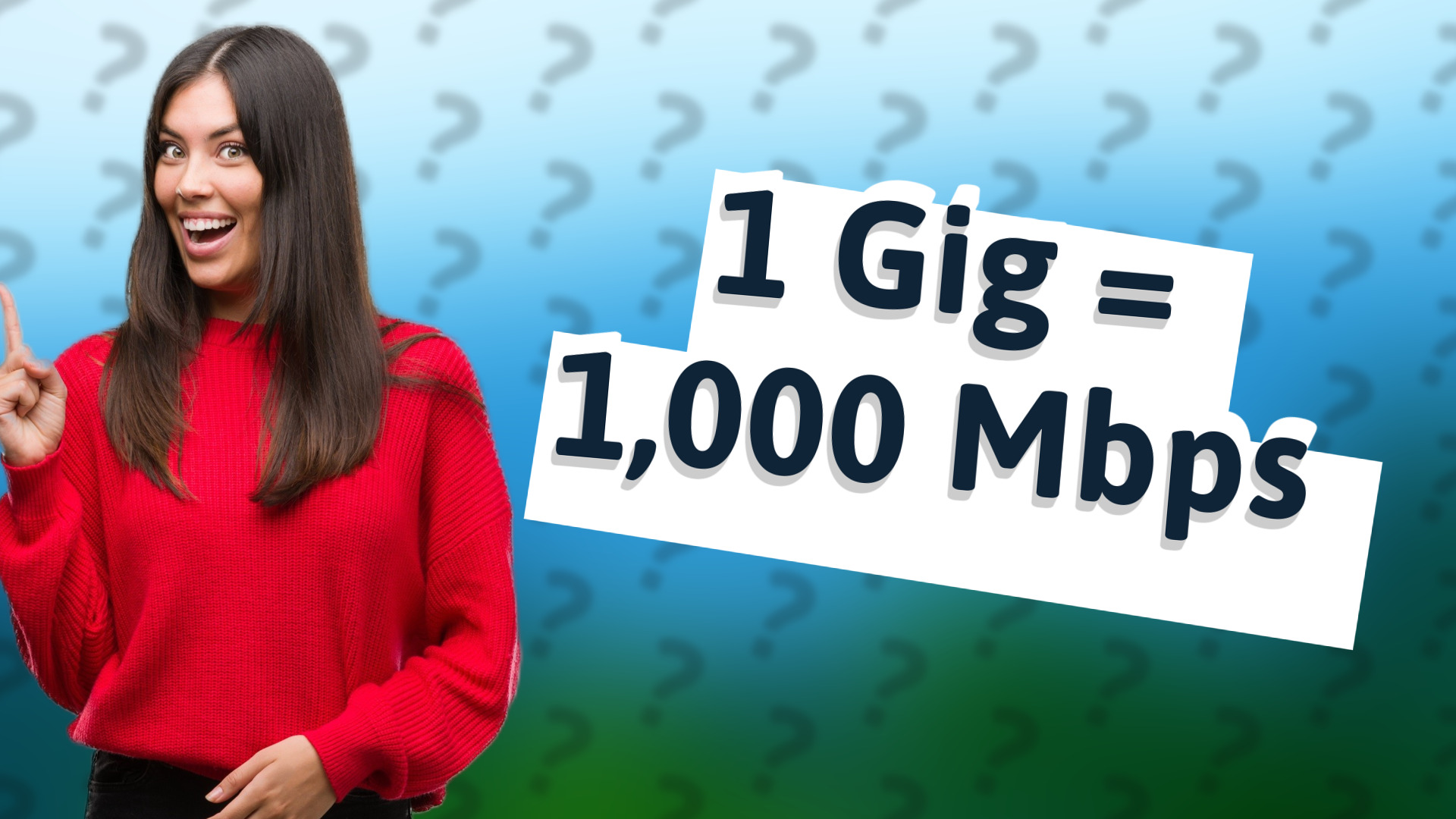 1 Gig = 1,000 Mbps