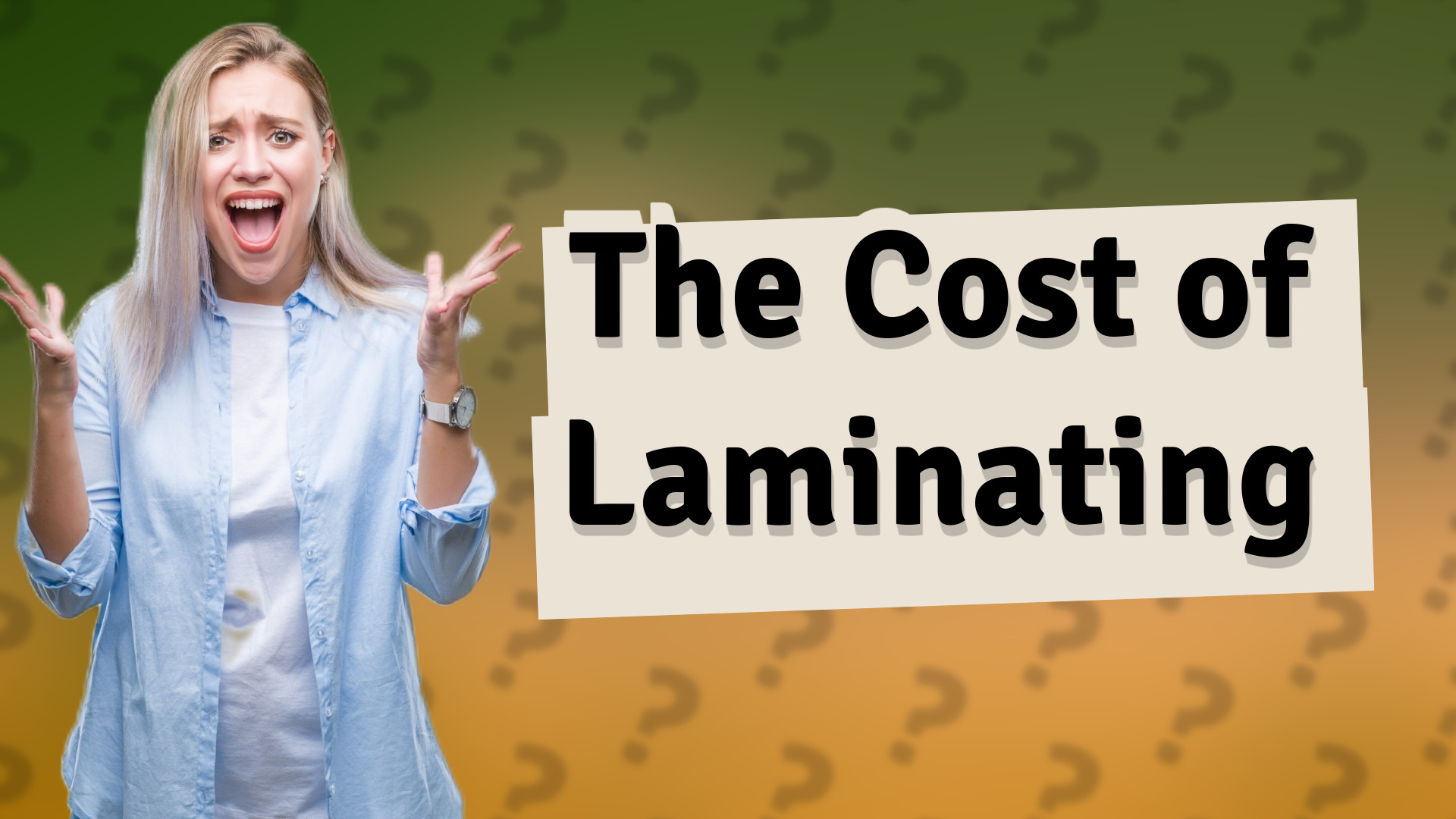 The Cost of Laminating