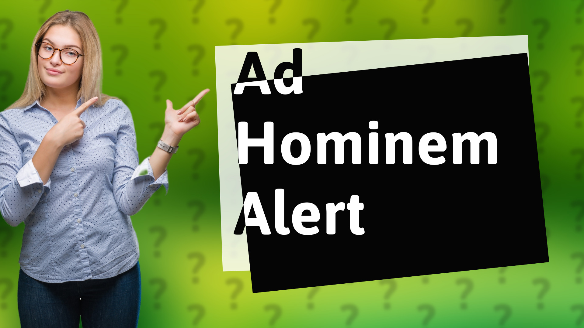 Ad Hominem Alert