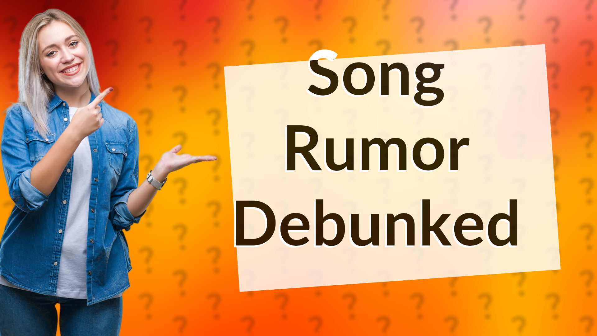 Song Rumor Debunked