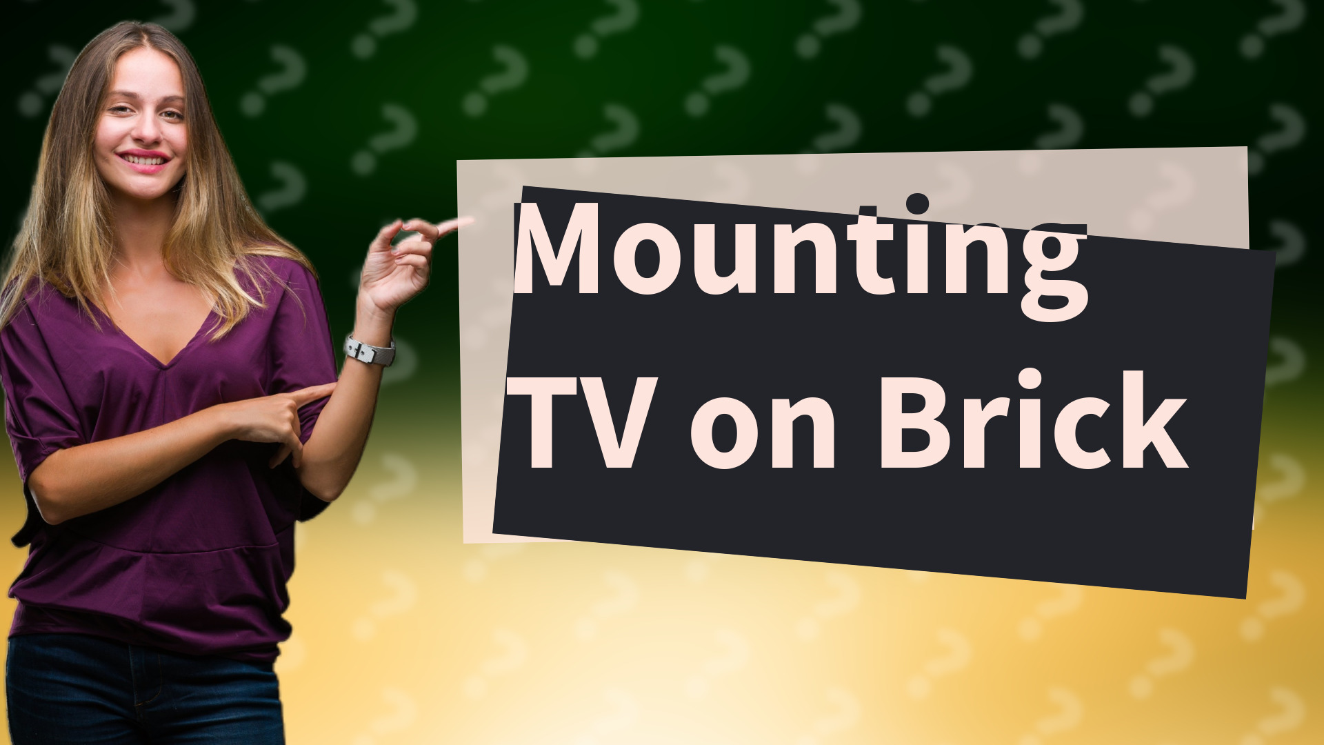 Mounting TV on Brick