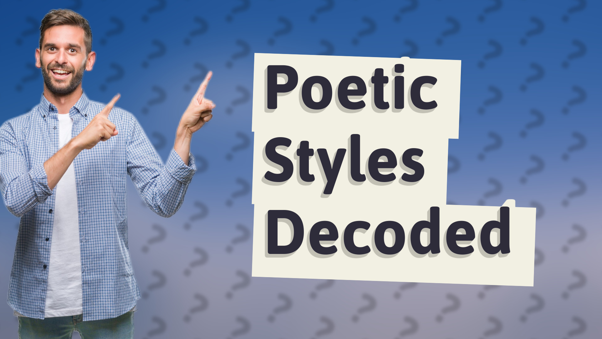 Poetic Styles Decoded
