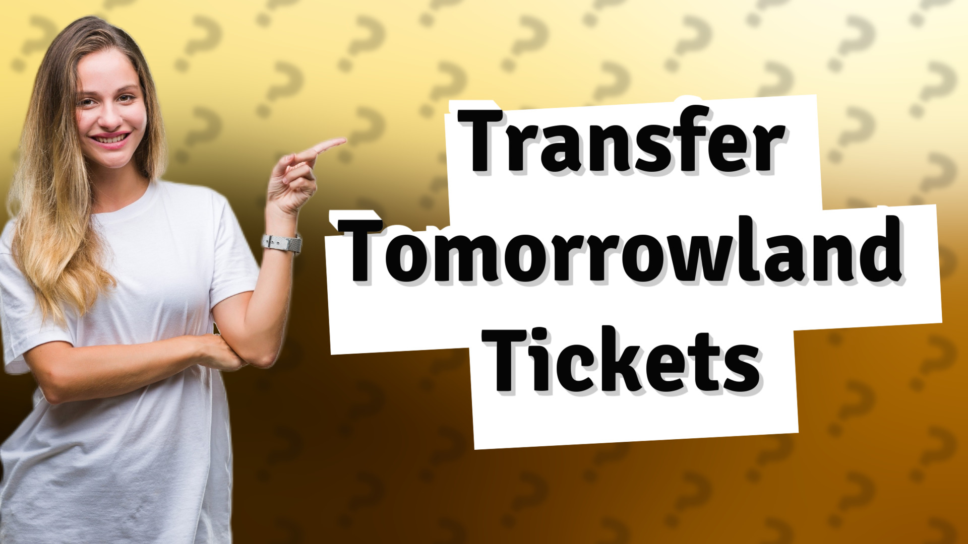 Transfer Tomorrowland Tickets