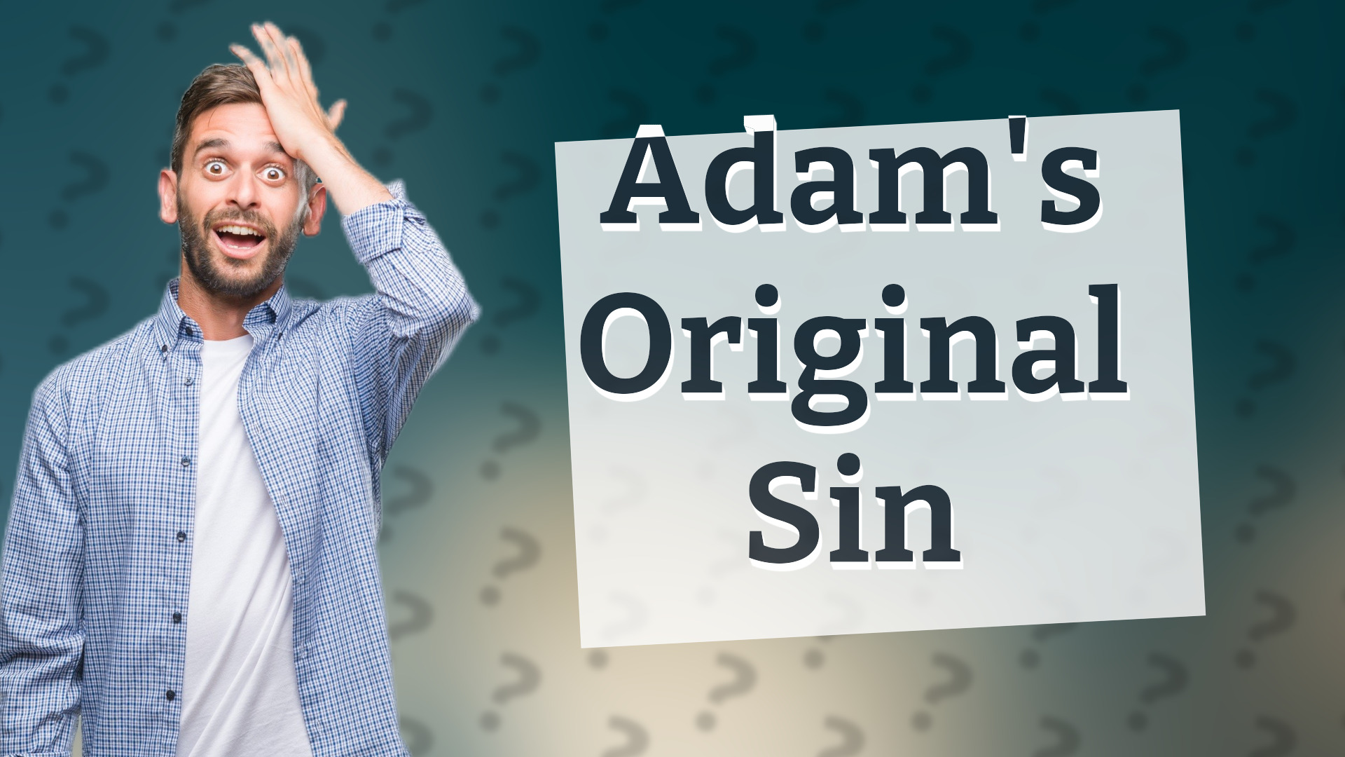 Adam's Original Sin