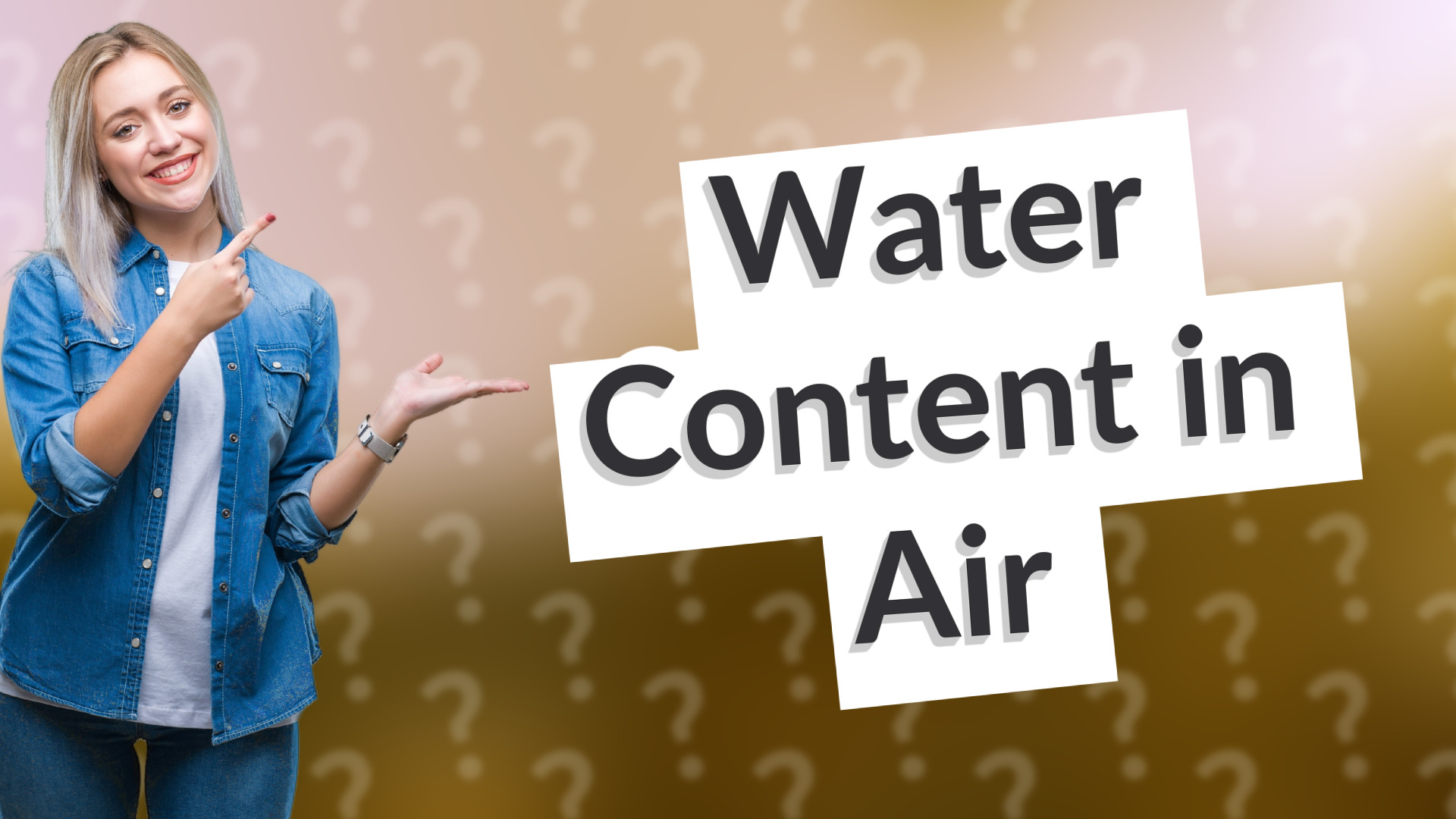 Water Content in Air