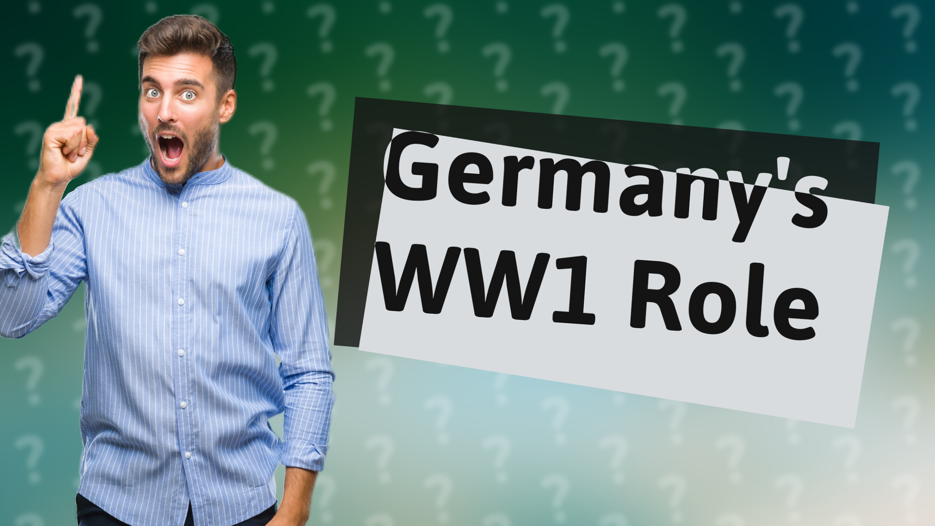 Germany's WW1 Role