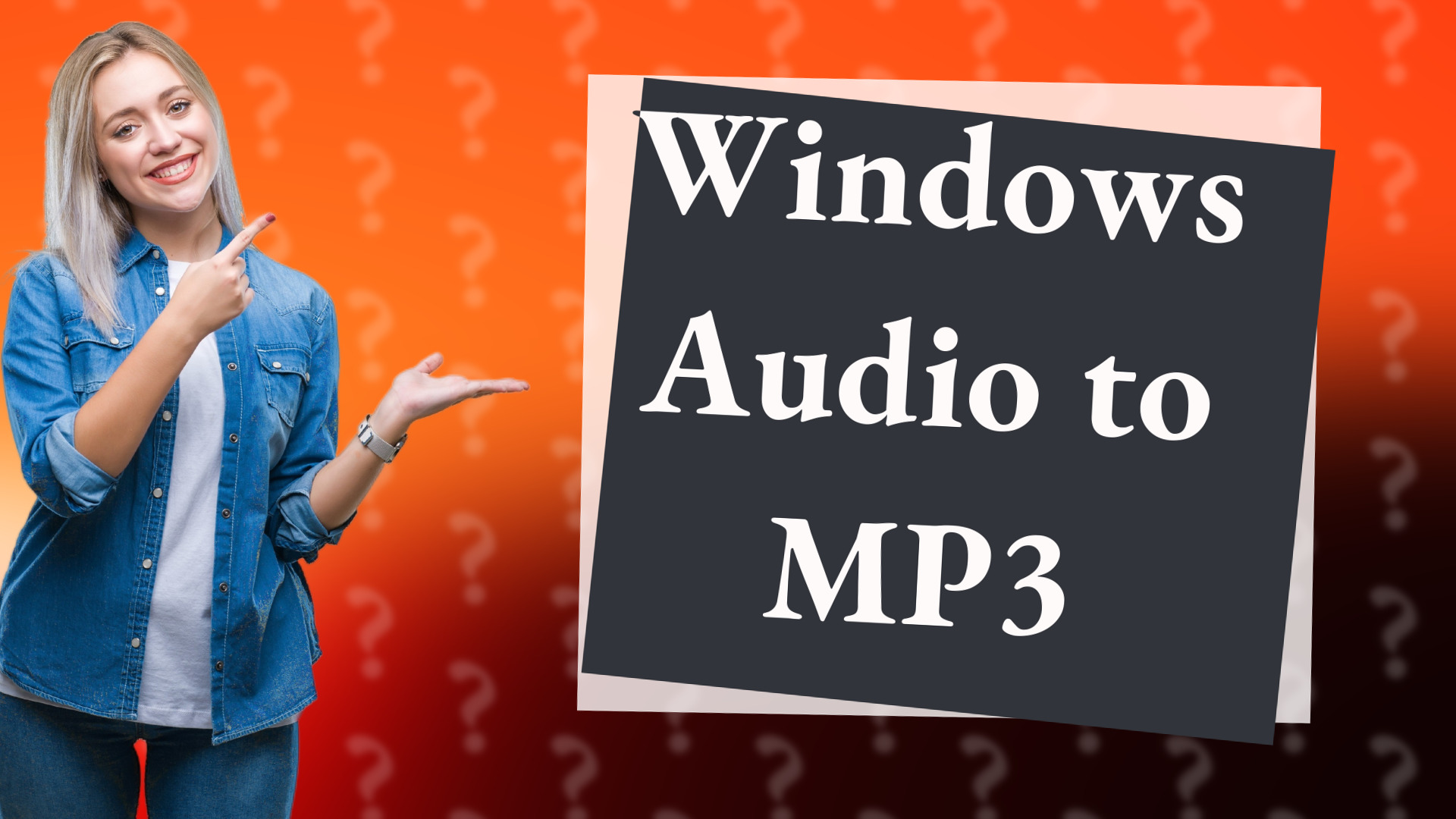 Windows Audio to MP3