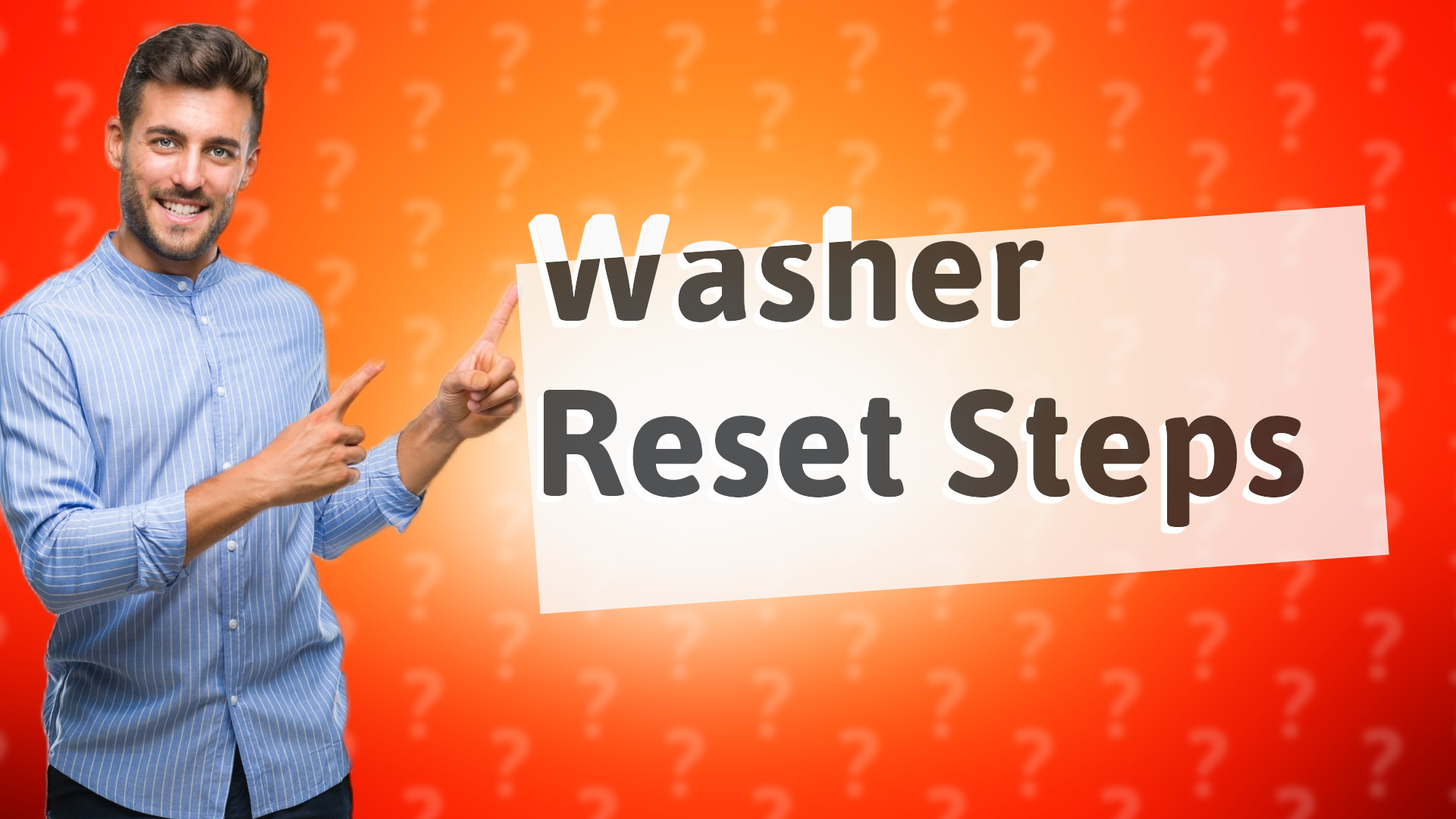 Washer Reset Steps