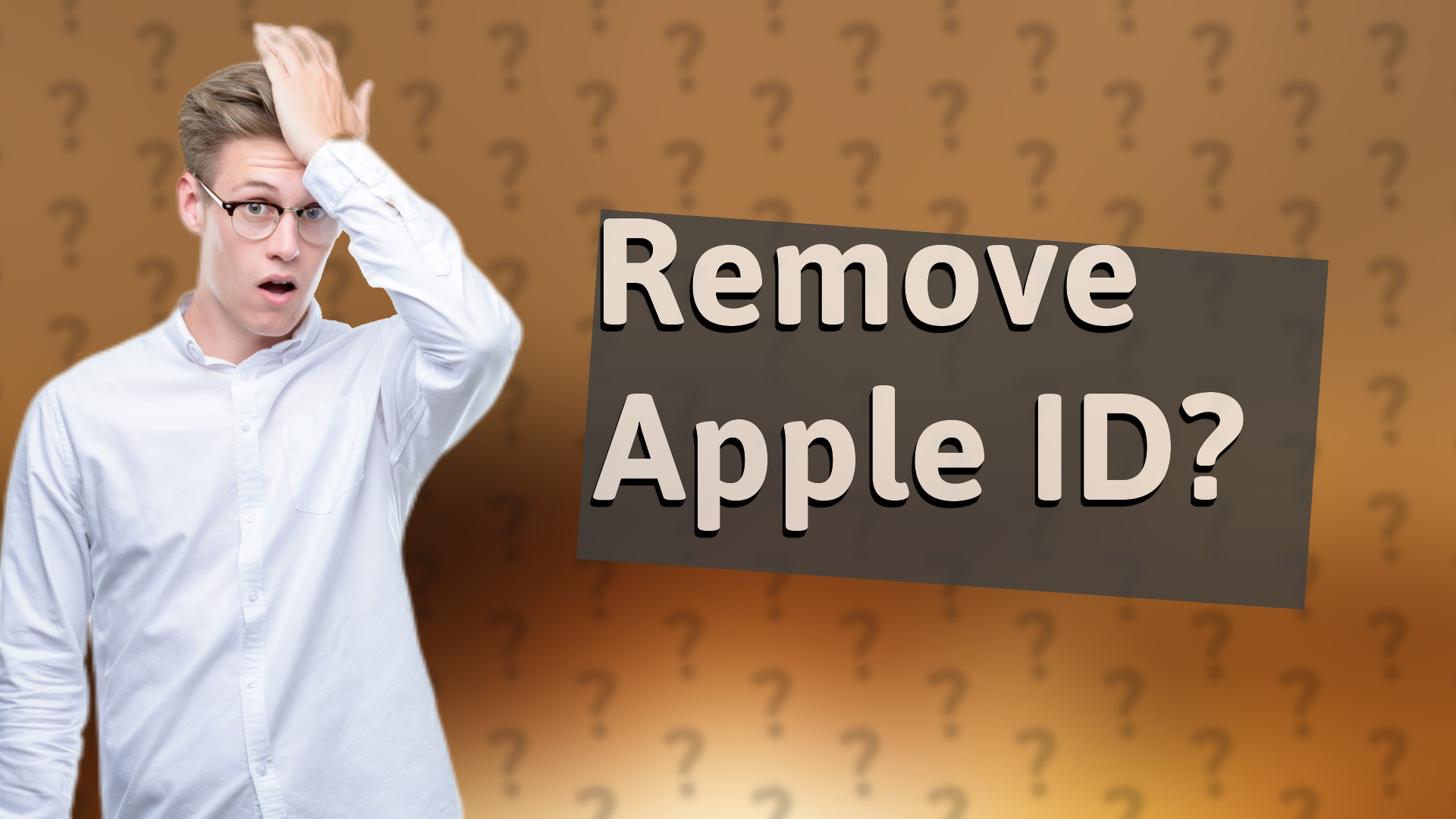 Remove Apple ID?