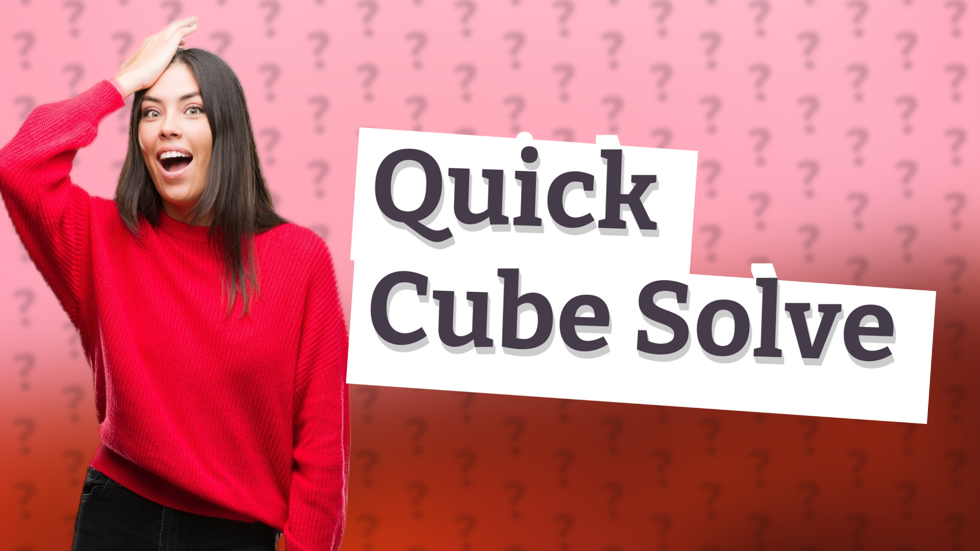Quick Cube Solve