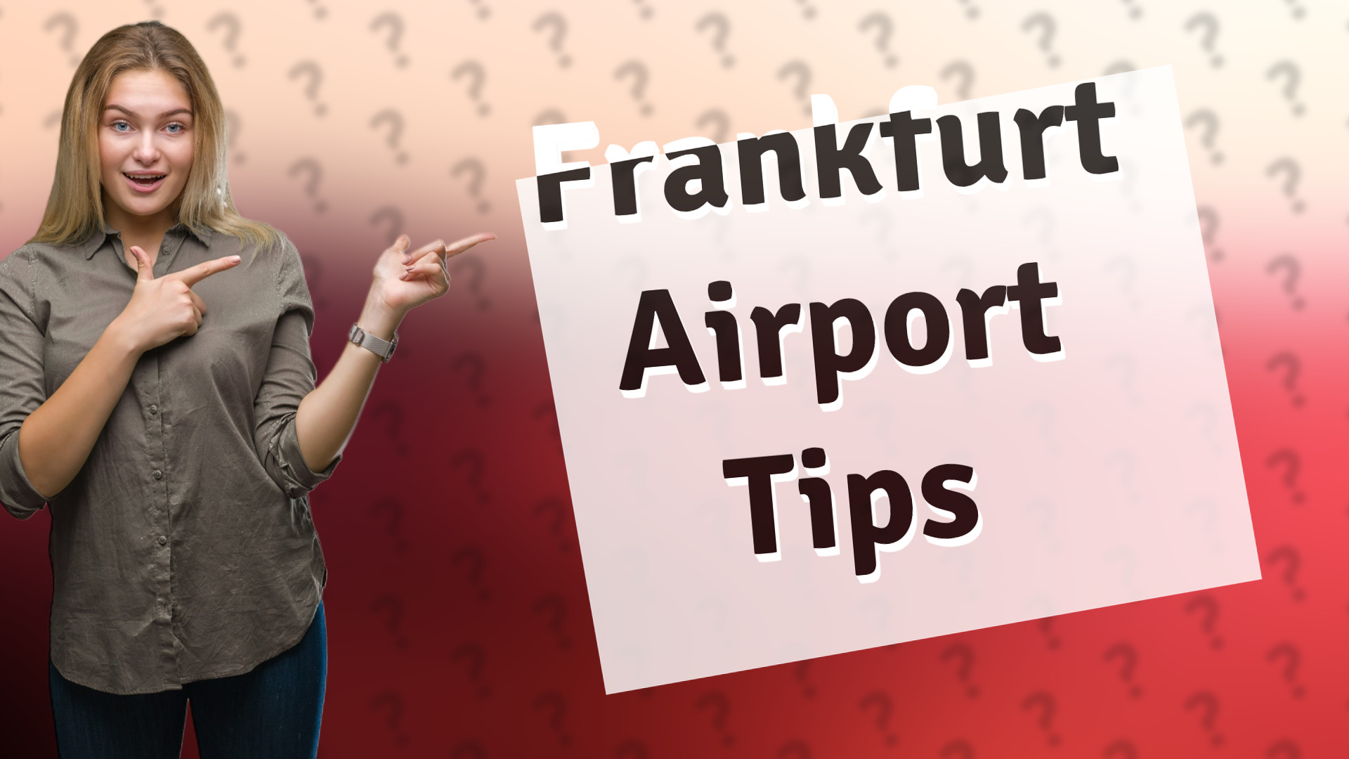 Frankfurt Airport Tips