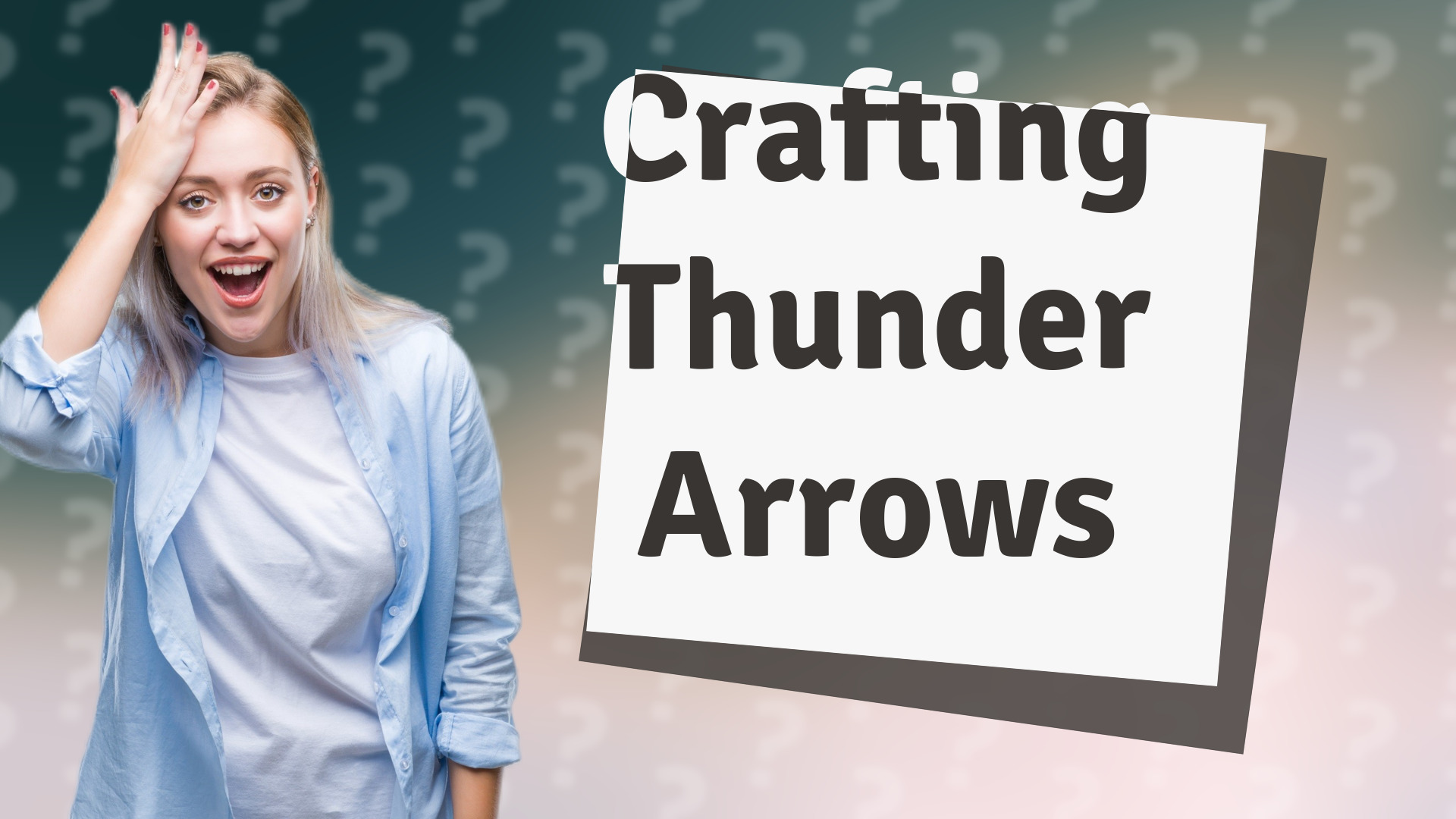 Crafting Thunder Arrows
