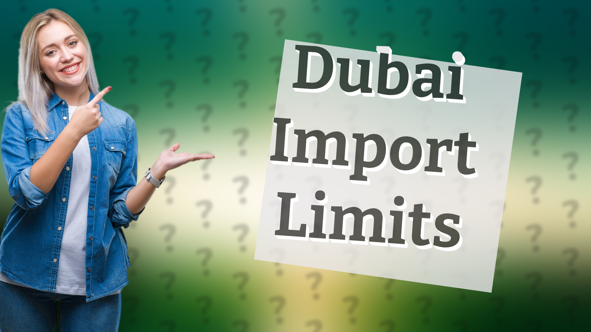 Dubai Import Limits