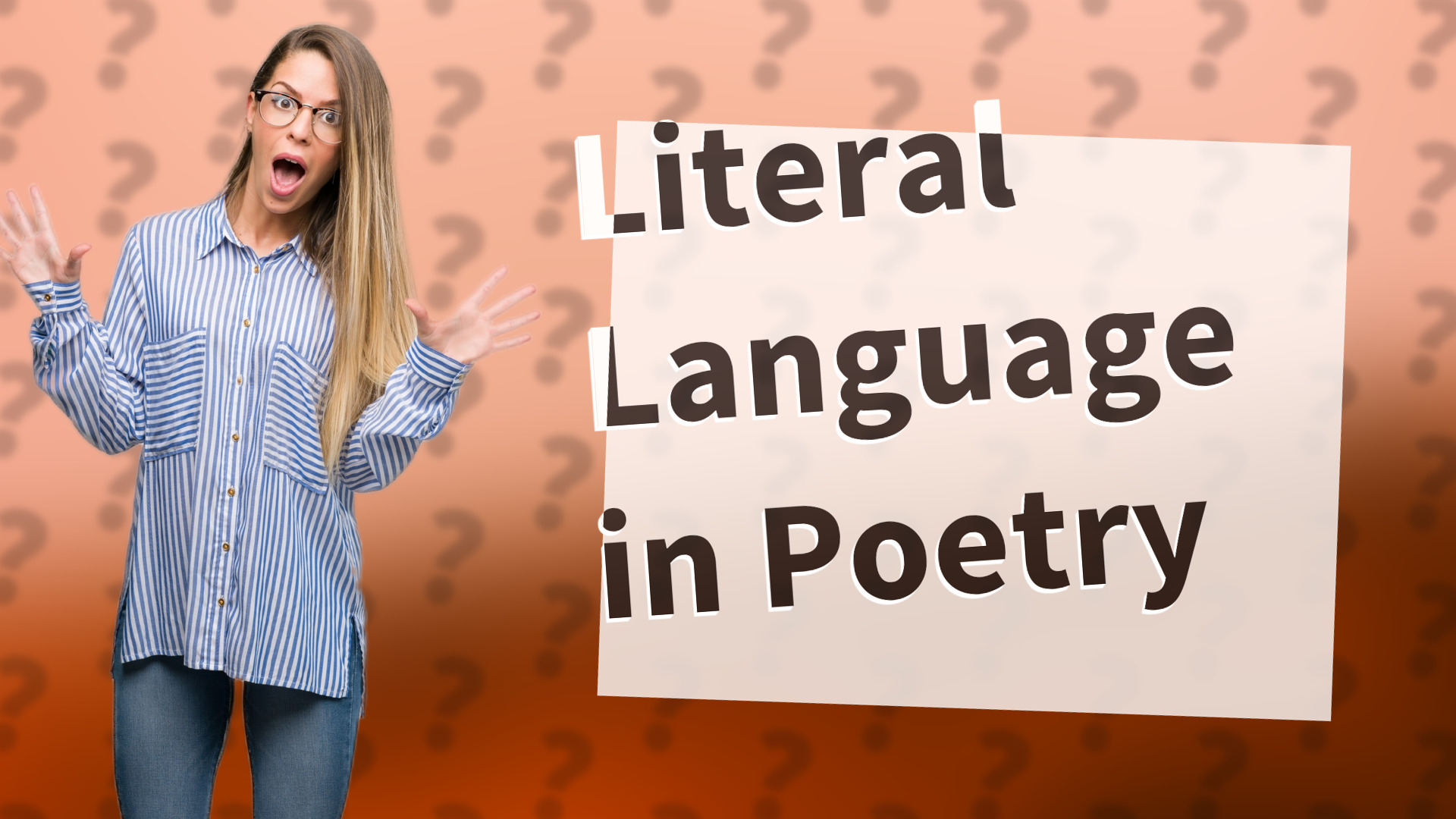 Literal Language in Poetry
