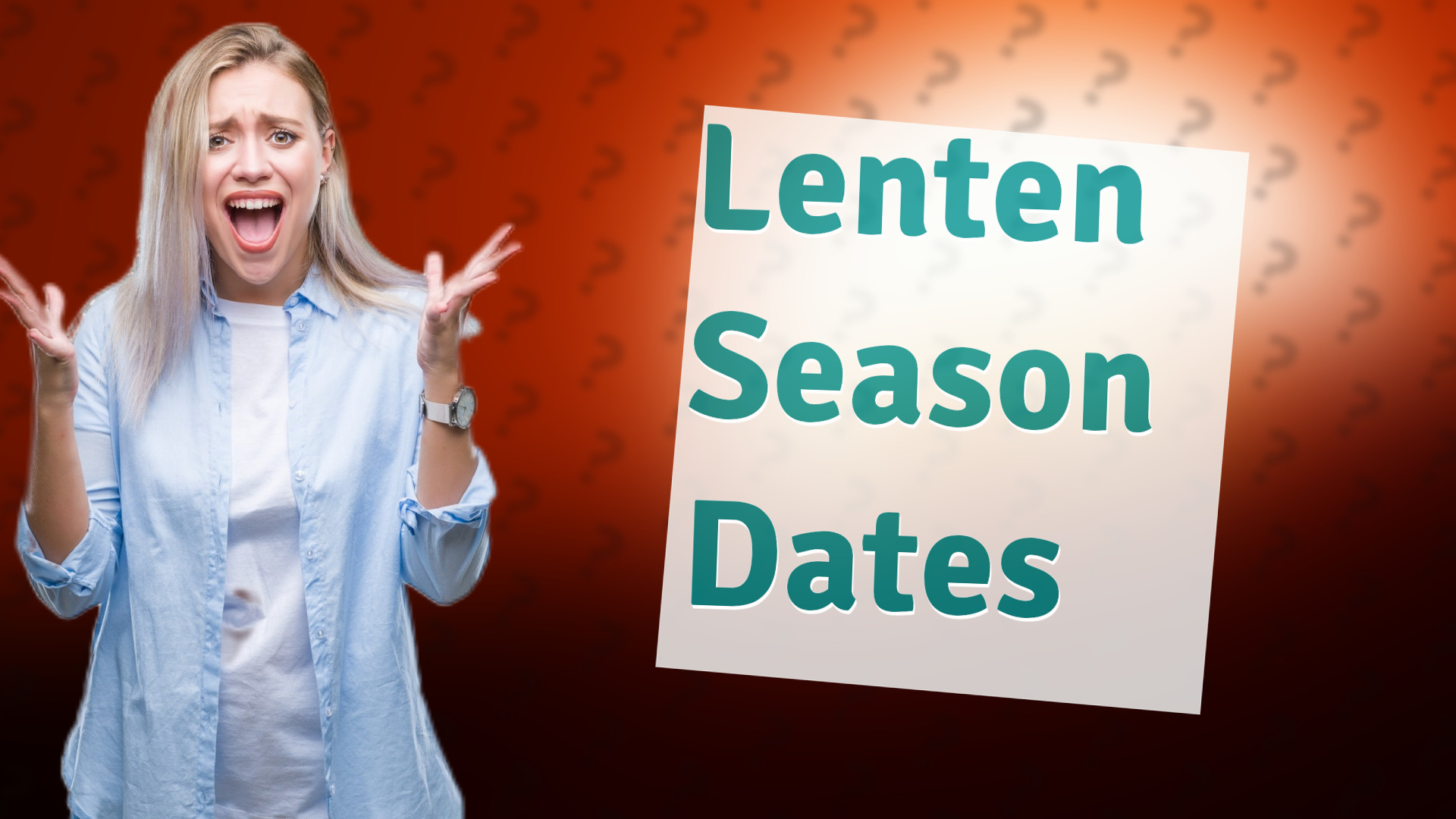 Lenten Season Dates