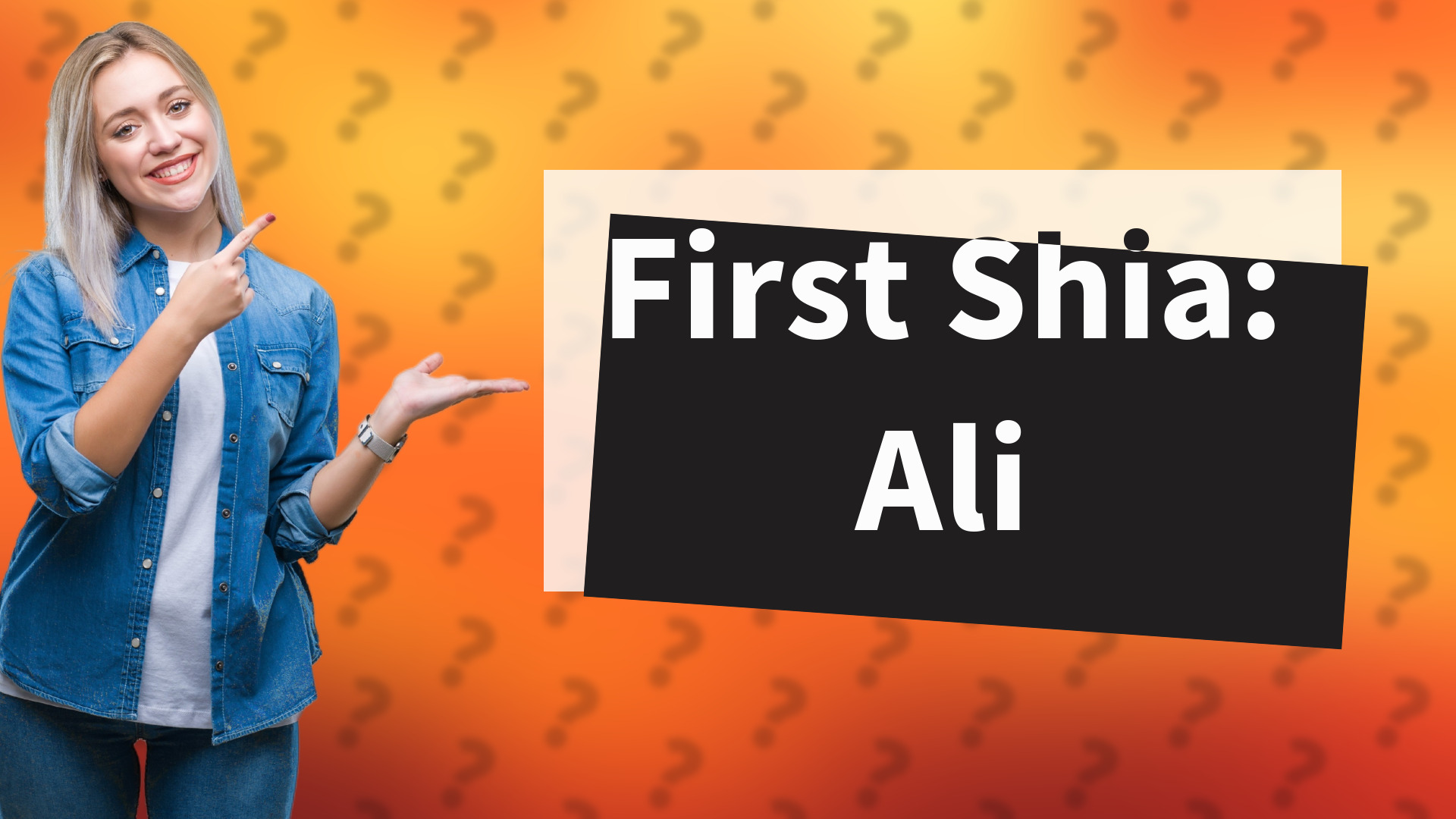 First Shia: Ali