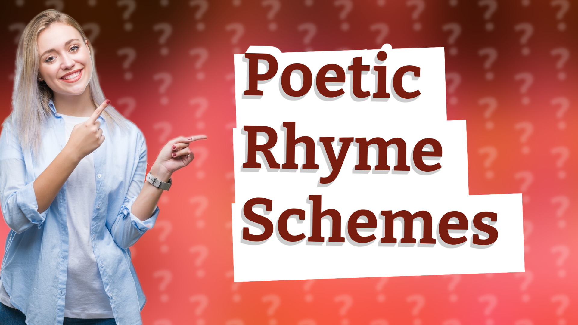 Poetic Rhyme Schemes