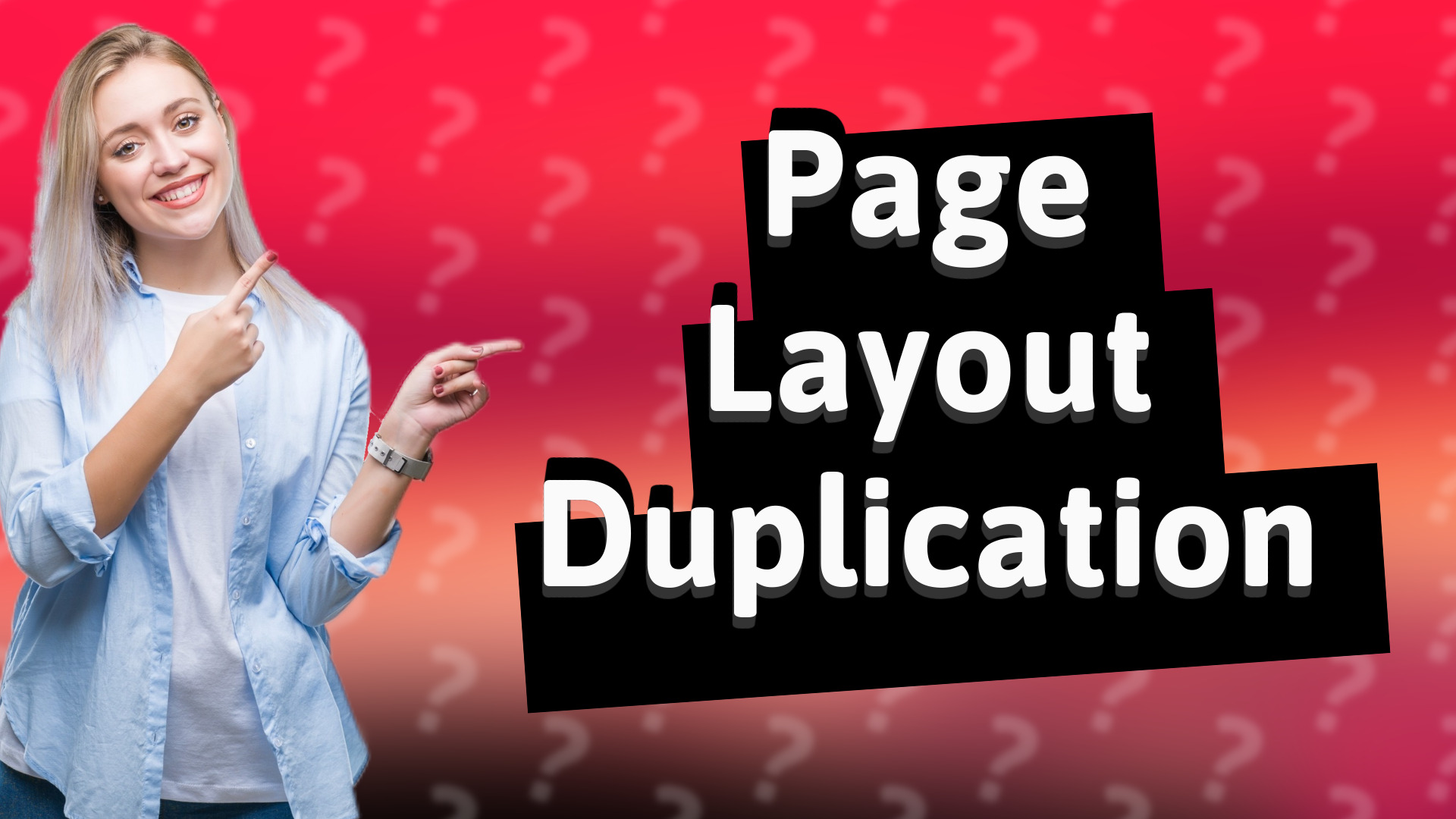 Page Layout Duplication